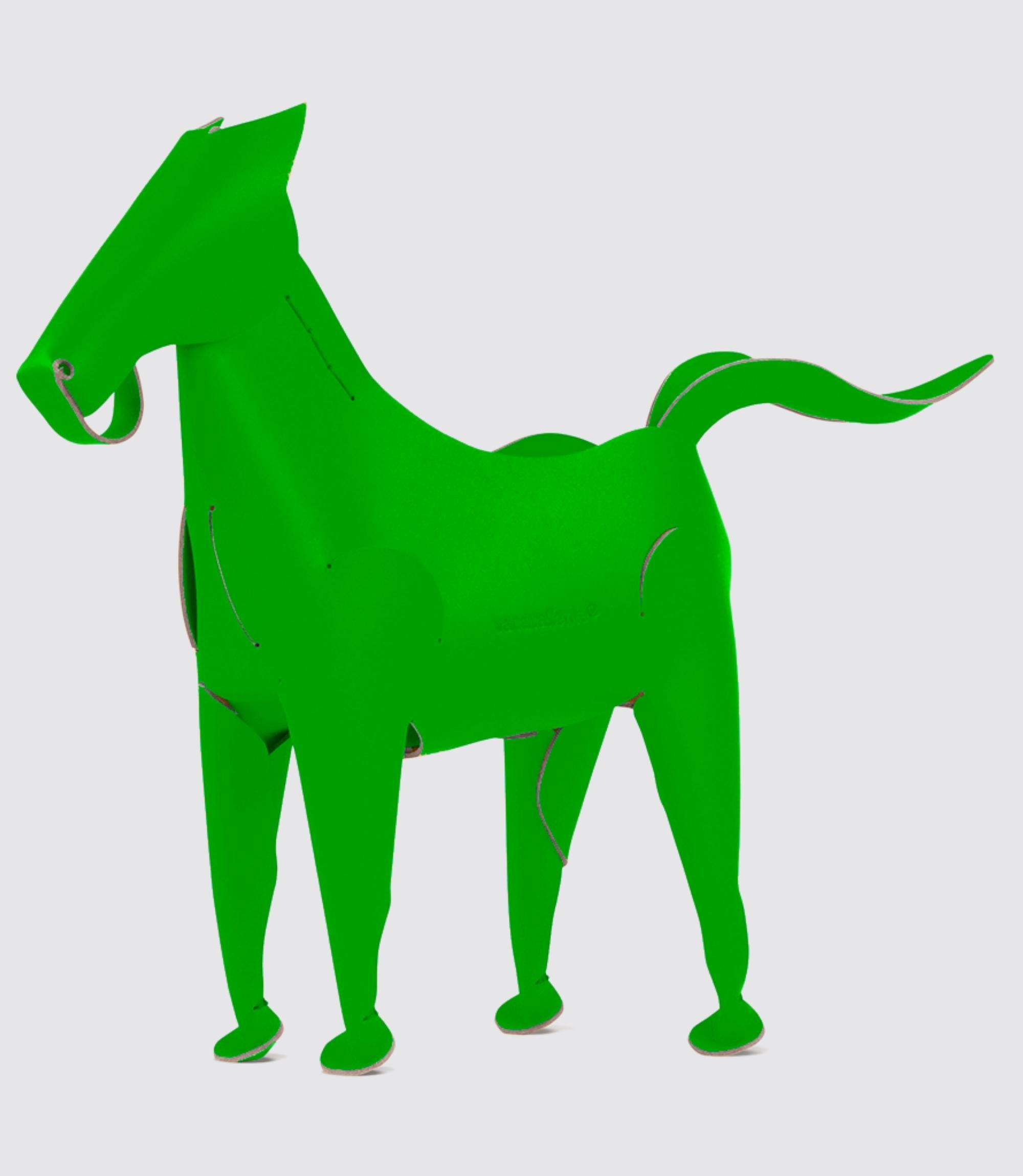 Pferd Schreibtischhelfer aus 100% Recyceltem Leder Grün