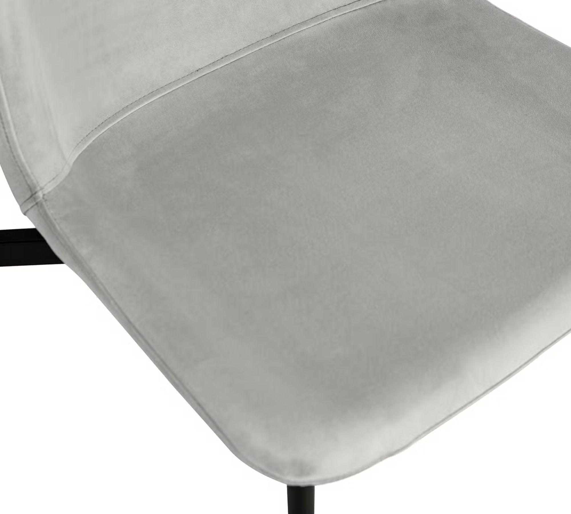 Upholstered chair set of 2 Velvet Light Grey