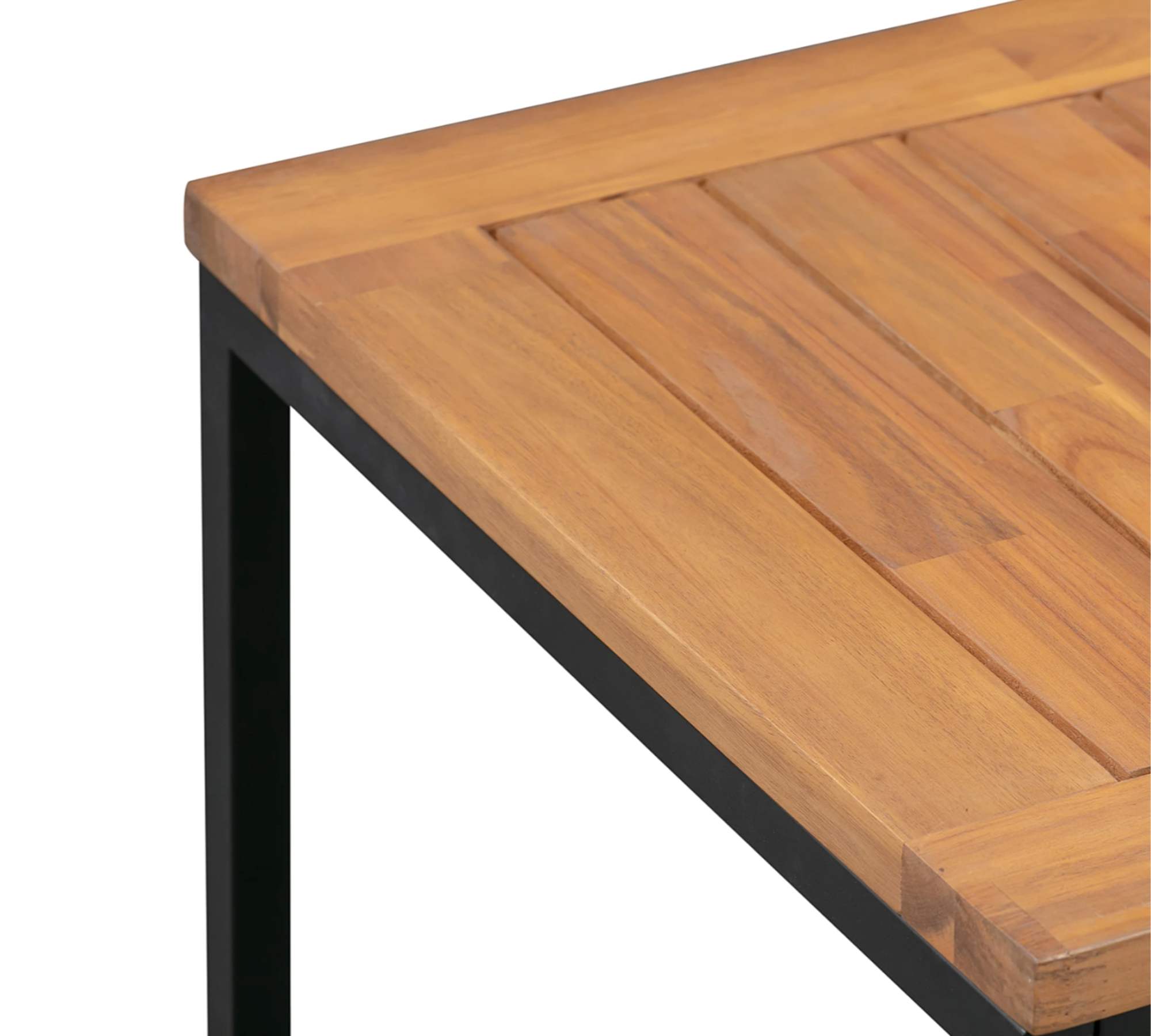Hocker Akazienholz Stahl Schwarz Braun