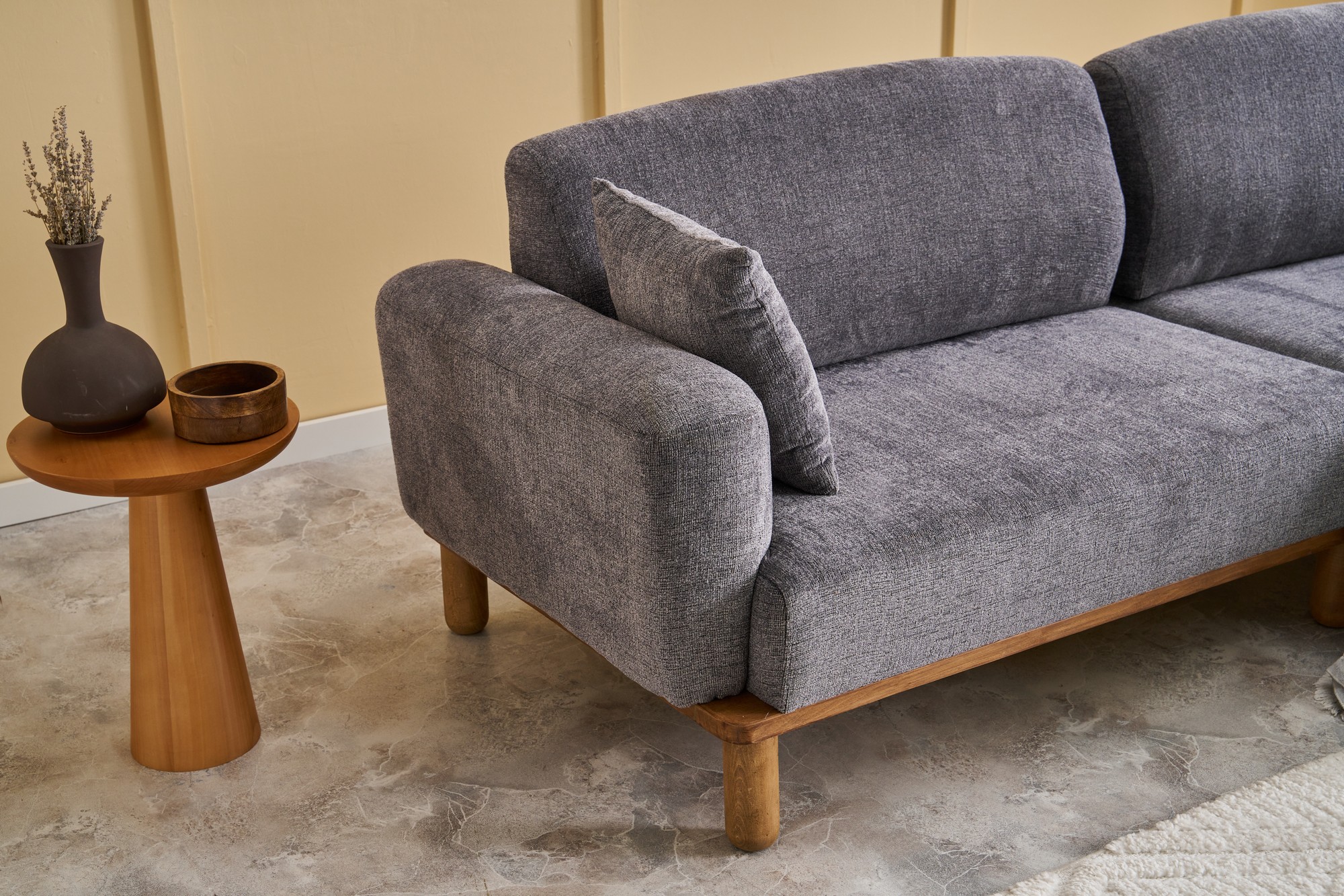 Rens Sofa 4-Sitzer Grau