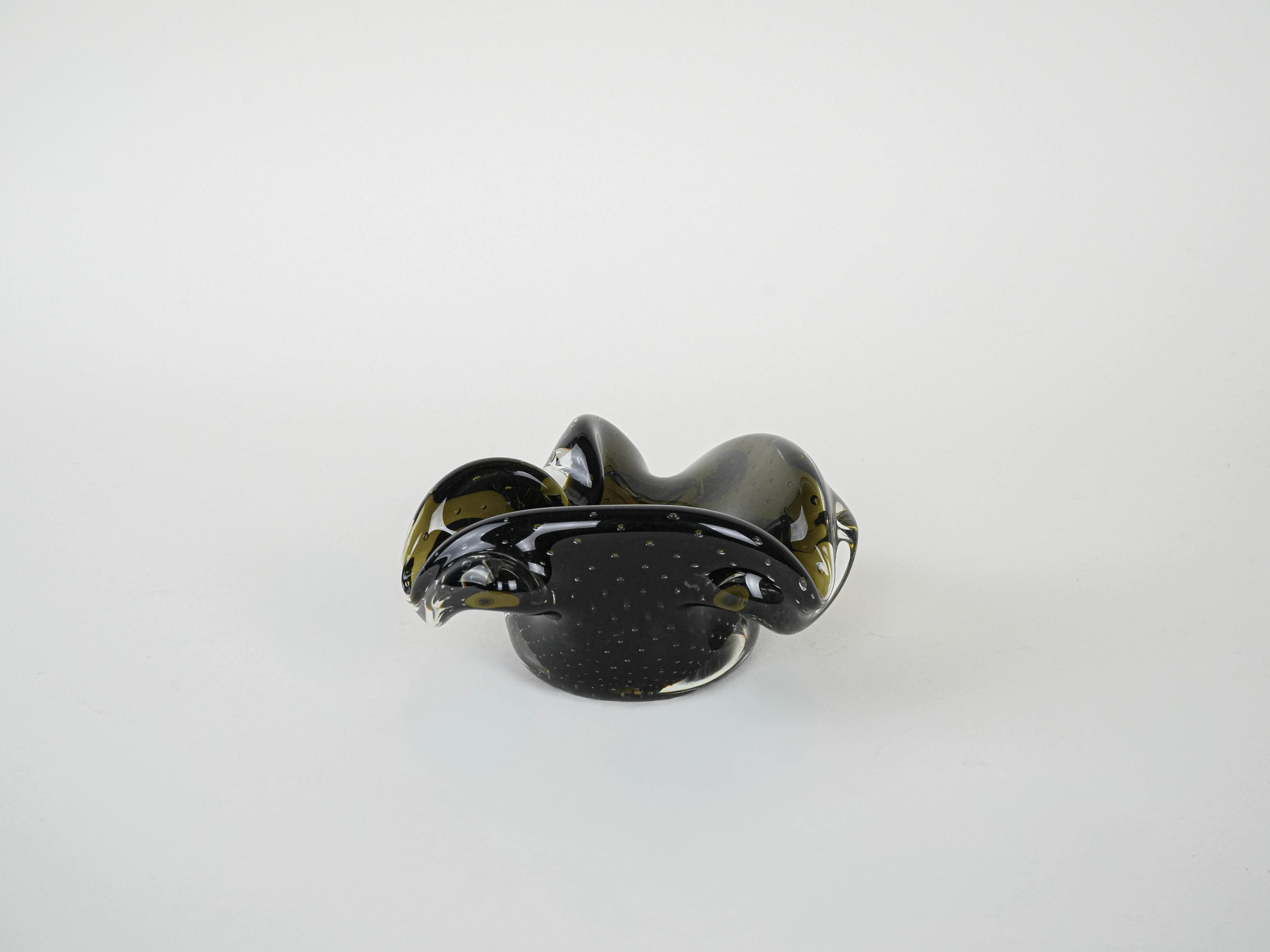 Plate Murano glass Green 1960s