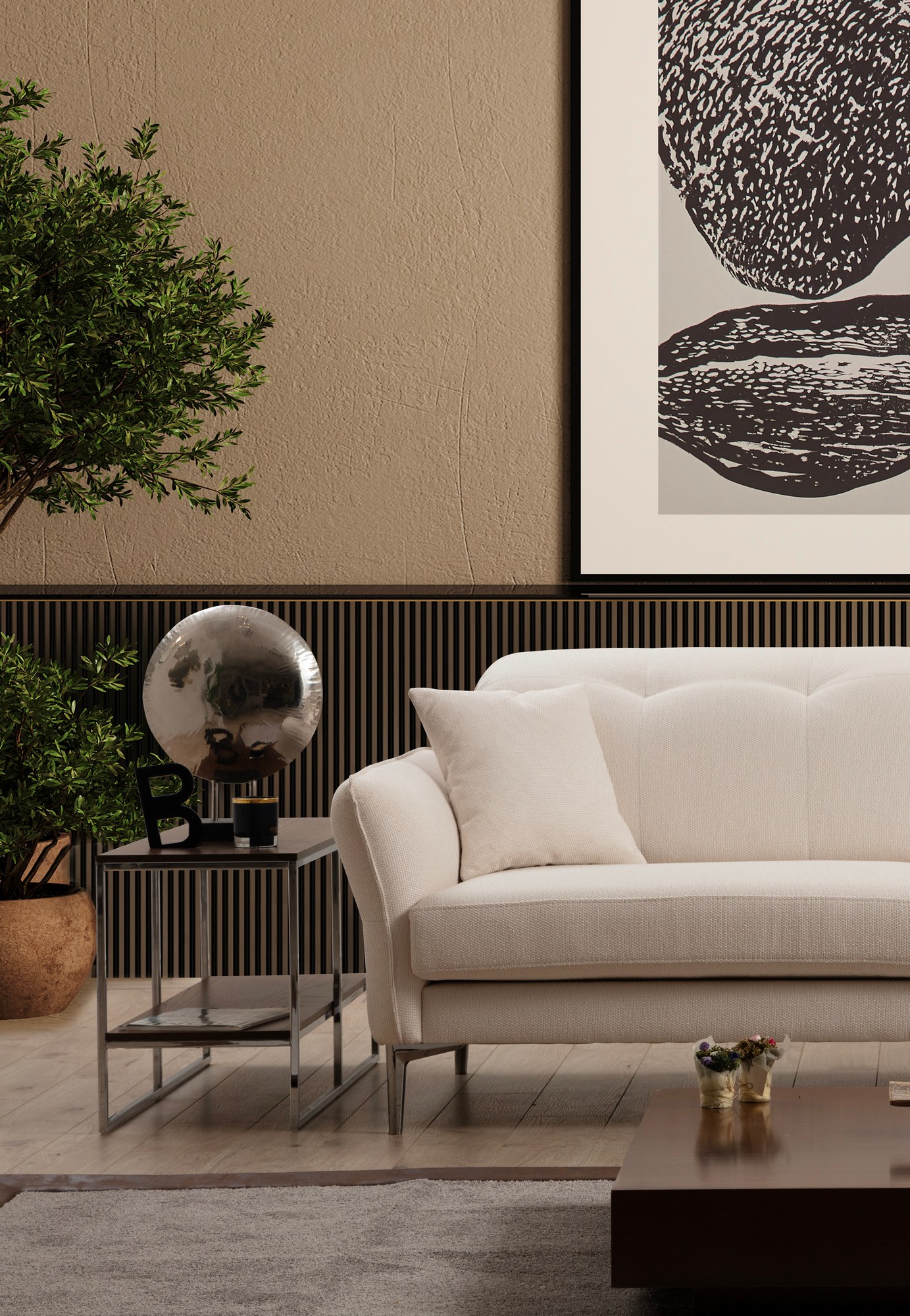 Costor 3-Sitzer Sofa Wei√ü