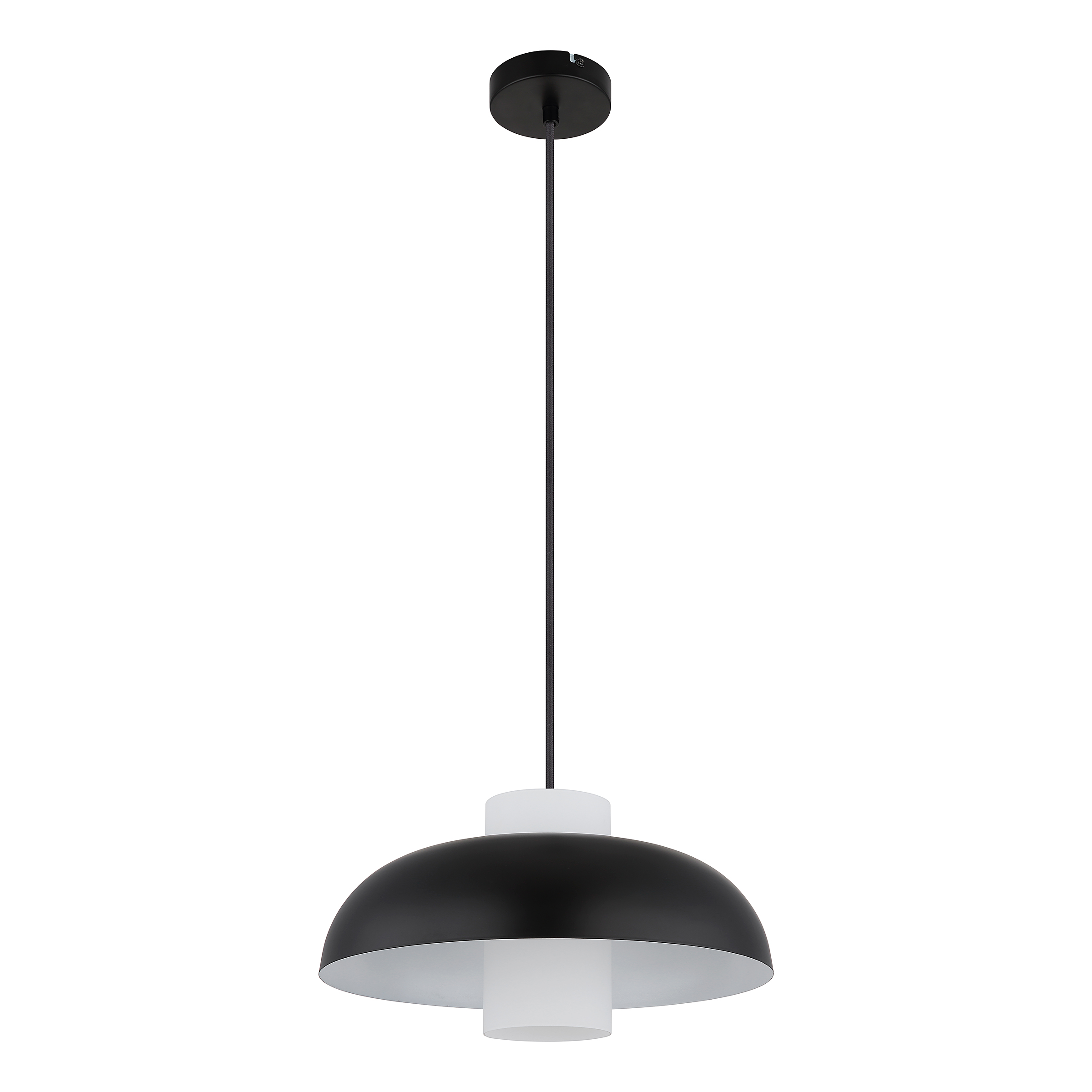 Lowe Pendant Light Iron 1-Light Black