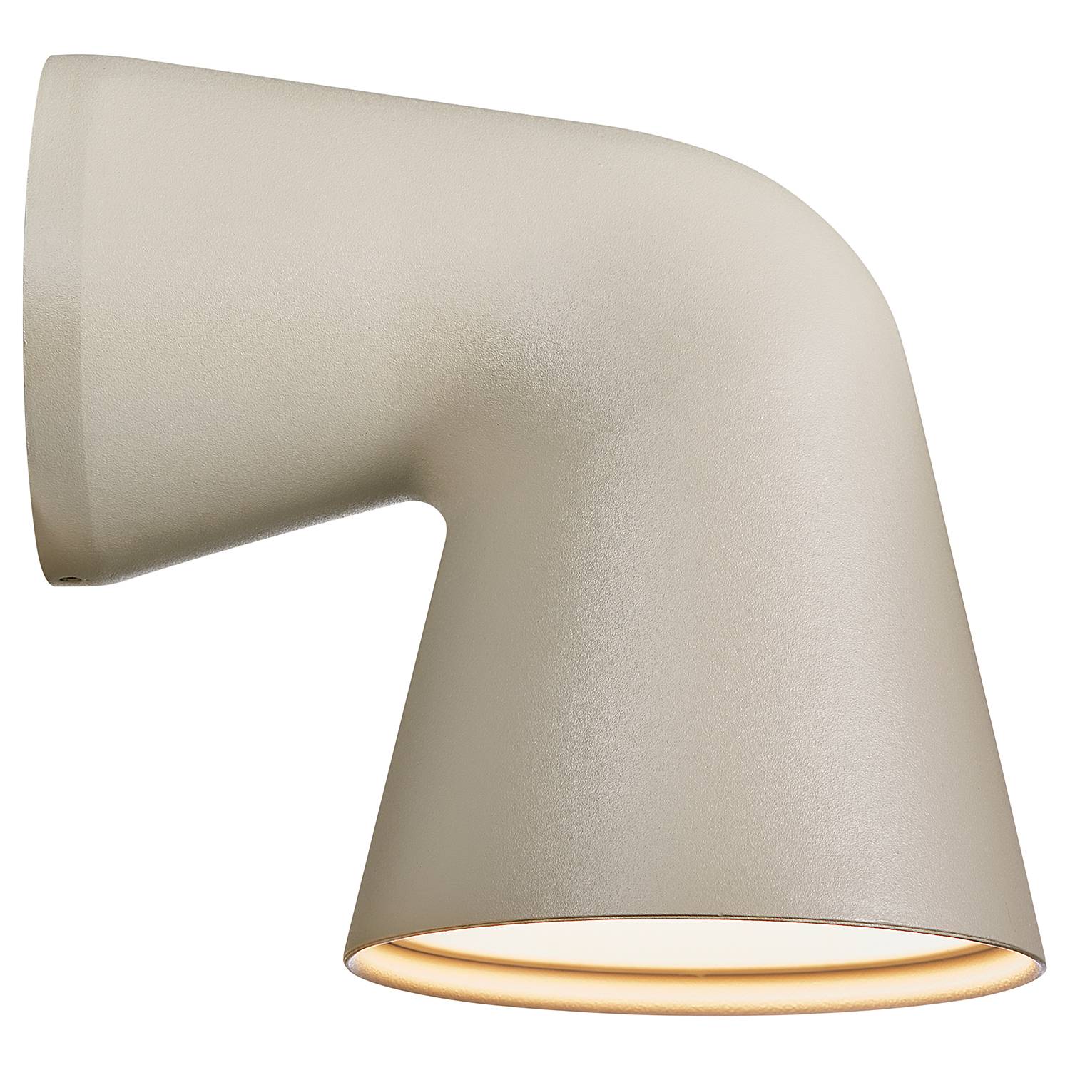 1-Flammig Front Single Wandleuchte Aluminium Beige