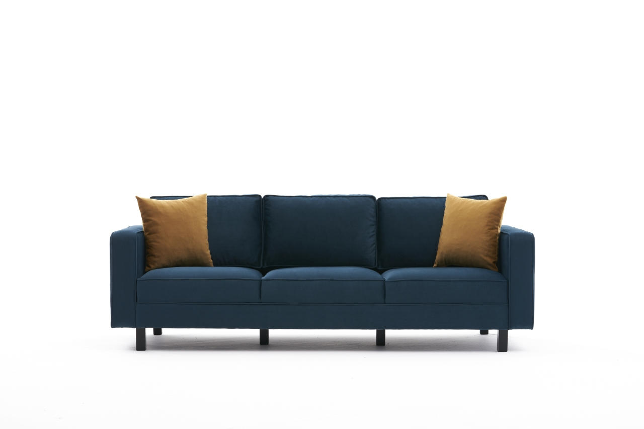 Kale Sofa 3-Sitzer Samt Petrol