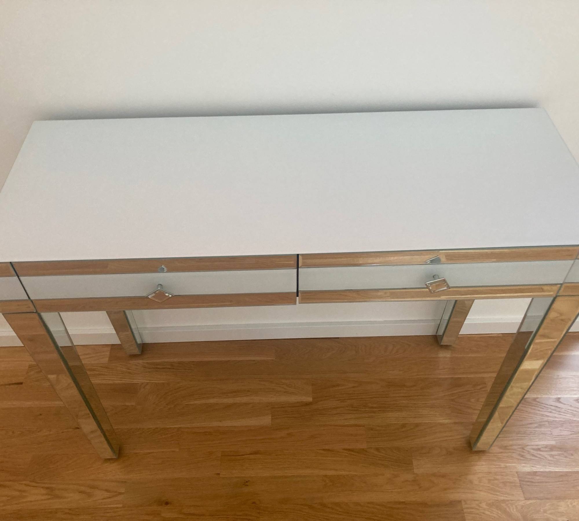 Sideboard Verspiegelt Glas Weiß