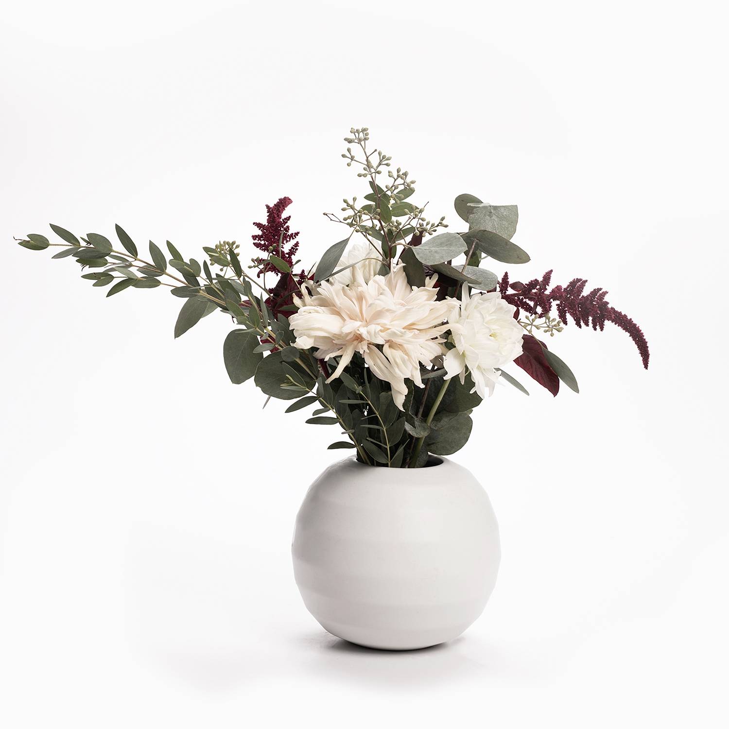 Vase Omfamna Keramik Weiß