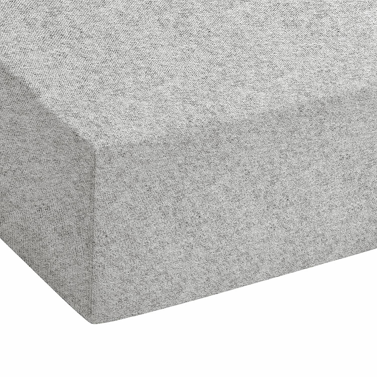 Spannbetttuch 0841380 Baumwolle Flanell Grau 90-100 x 200 cm