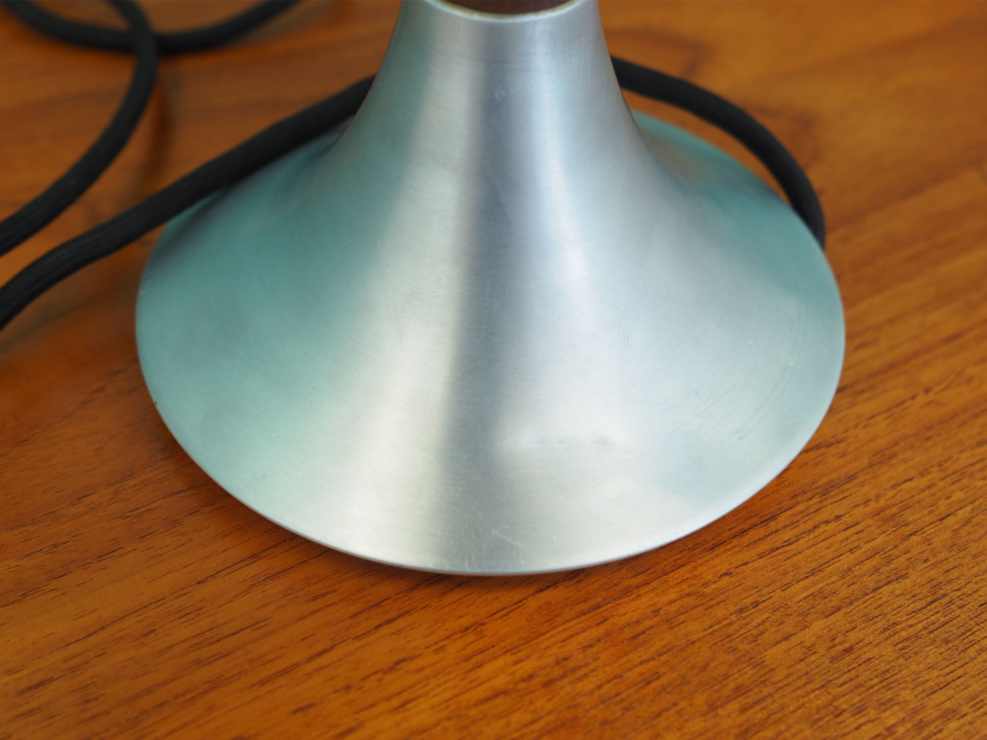 Vintage Tischlampe Metall Holz Mehrfarbig 1960er Jahre