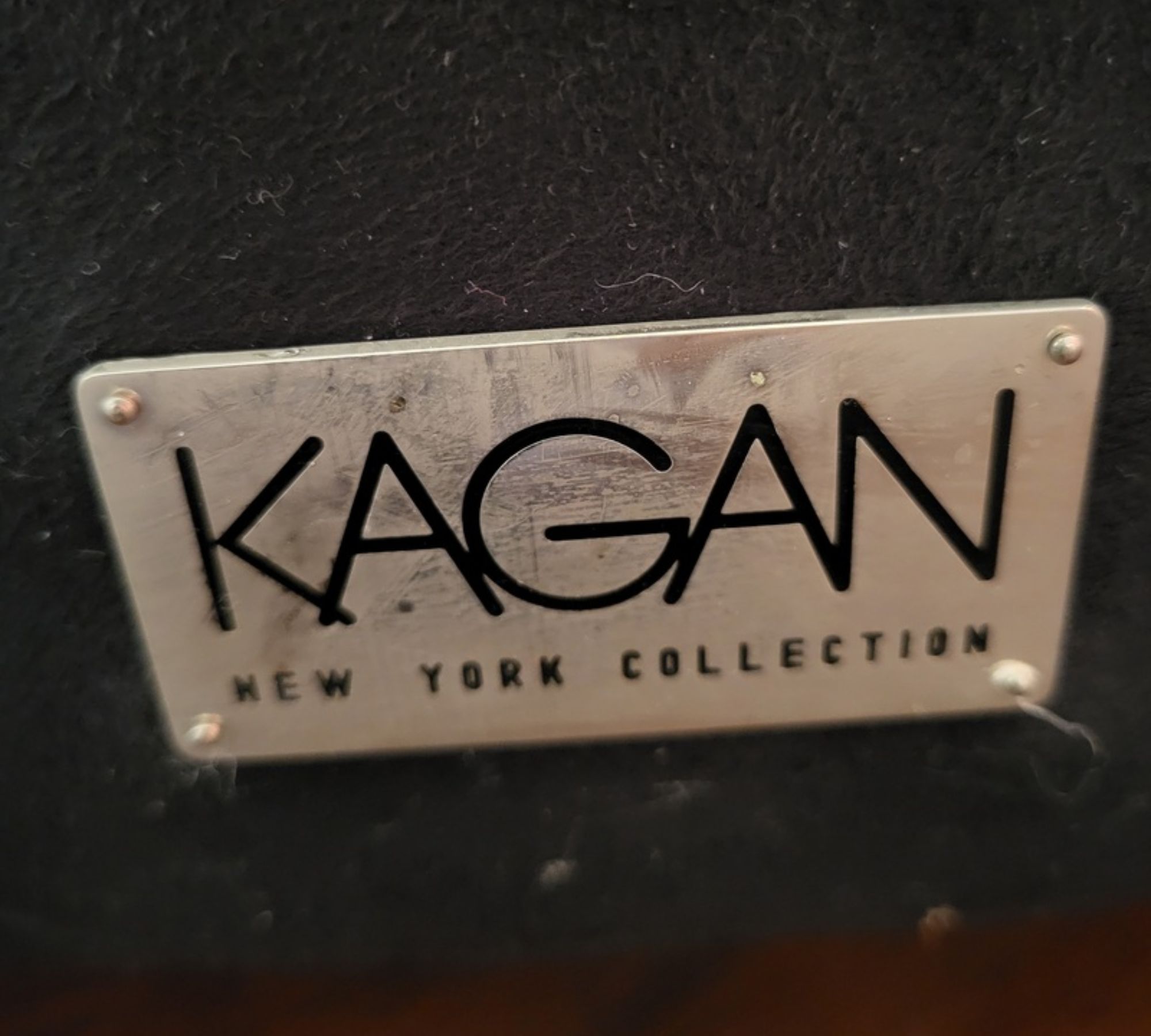 Vintage Sofa New York Collection Samt Schwarz