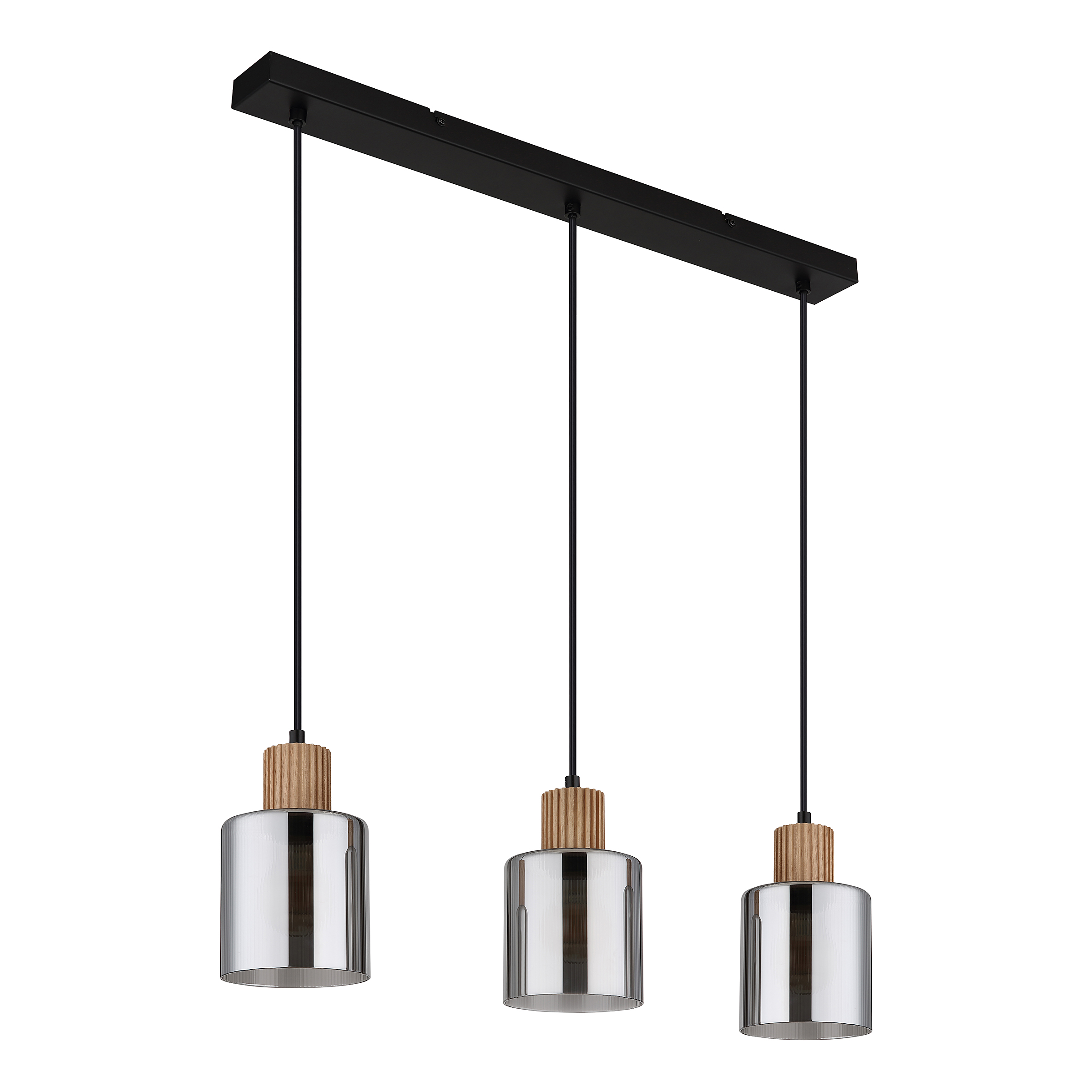 Aleidis Type A Pendant Lamp Smoked Glass Iron 3-light