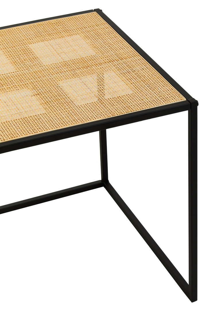 Depok Square Tavolino Legno di mango Metallo