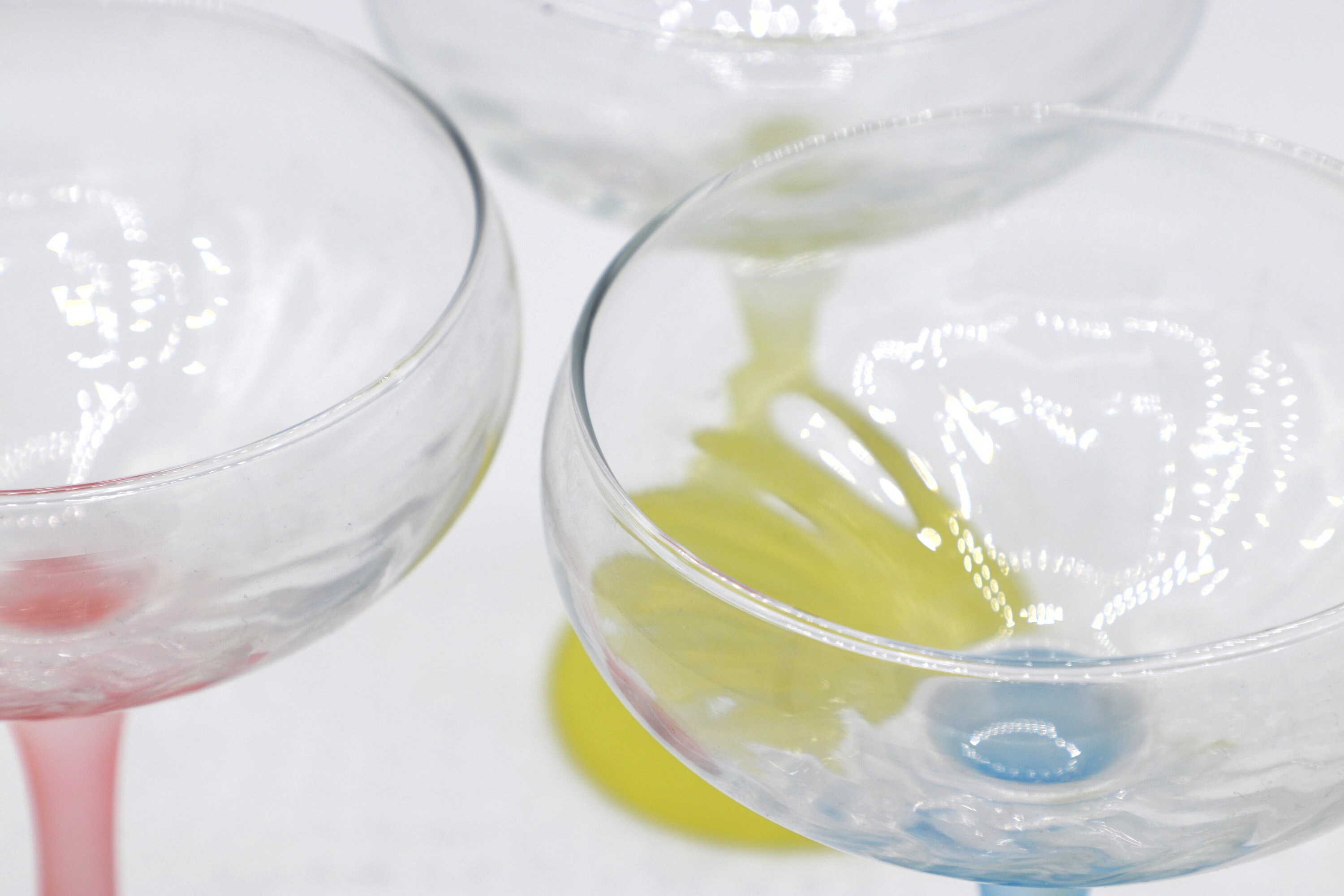 6x Vintage Champagne glasses / Sparkling wine glasses Italy 1950s