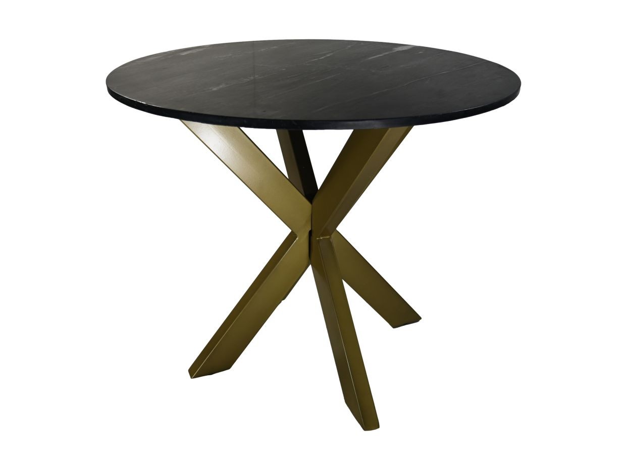 Runder Esstisch Marmor Metall ø90cm