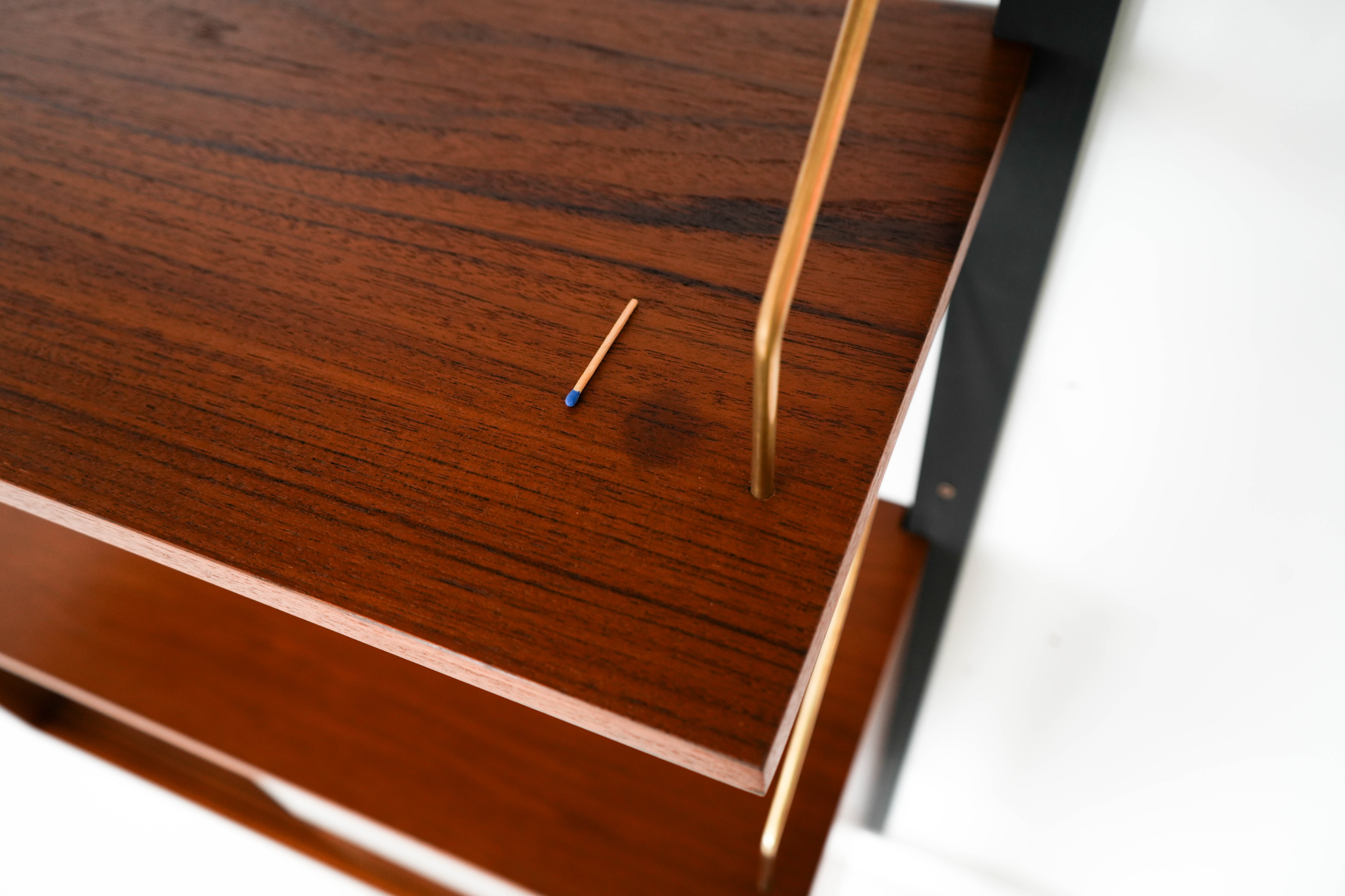 Libreria in teak marrone anni '60