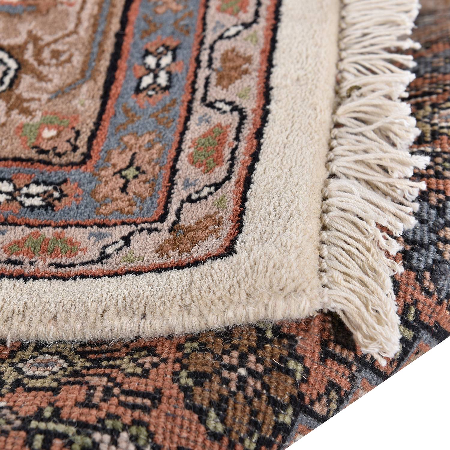 Benares Bidjar Teppich Schurwolle Creme 70 x 140 cm