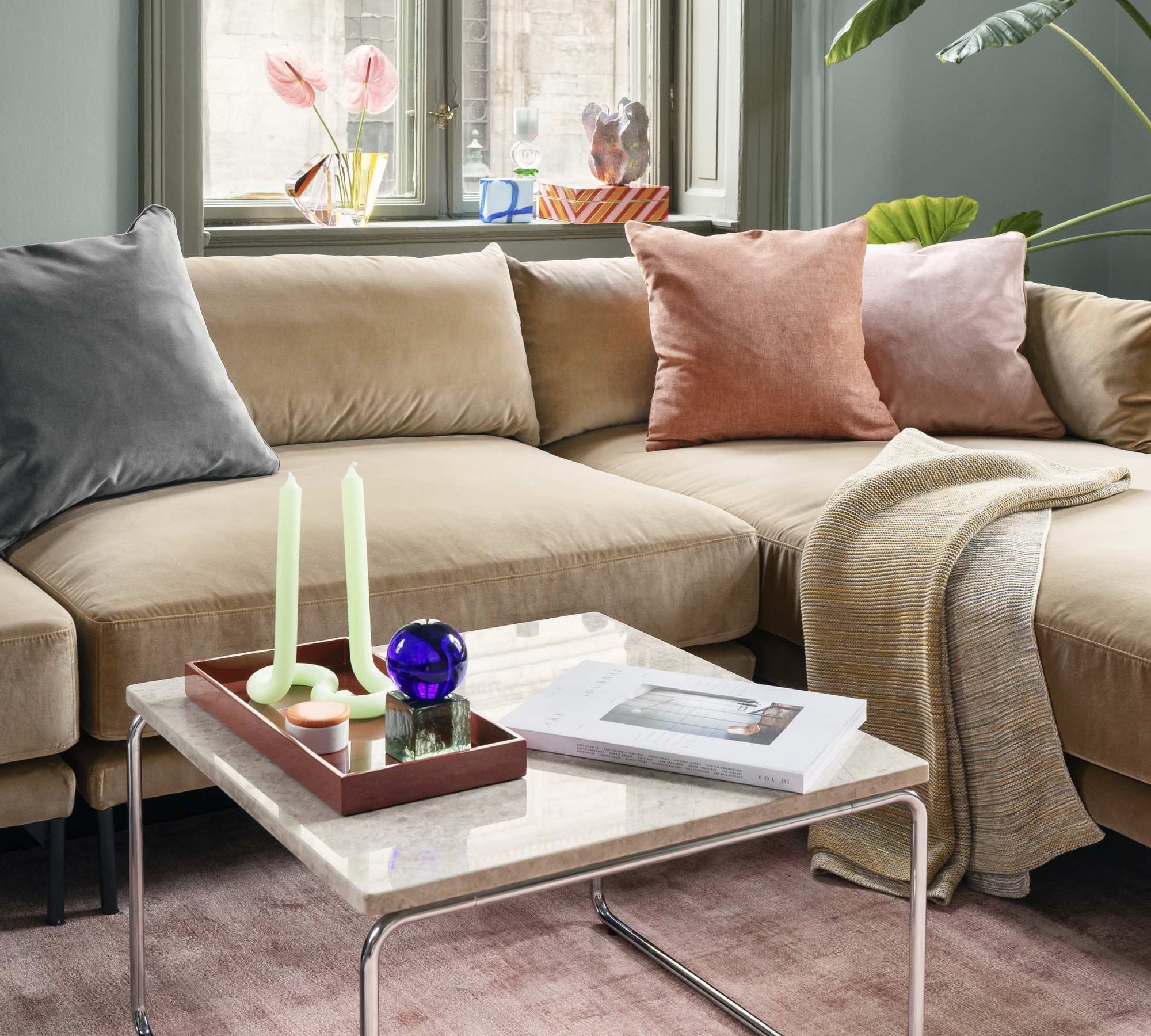 Vincent 1-Sitzer Modul Velour Matt Beige