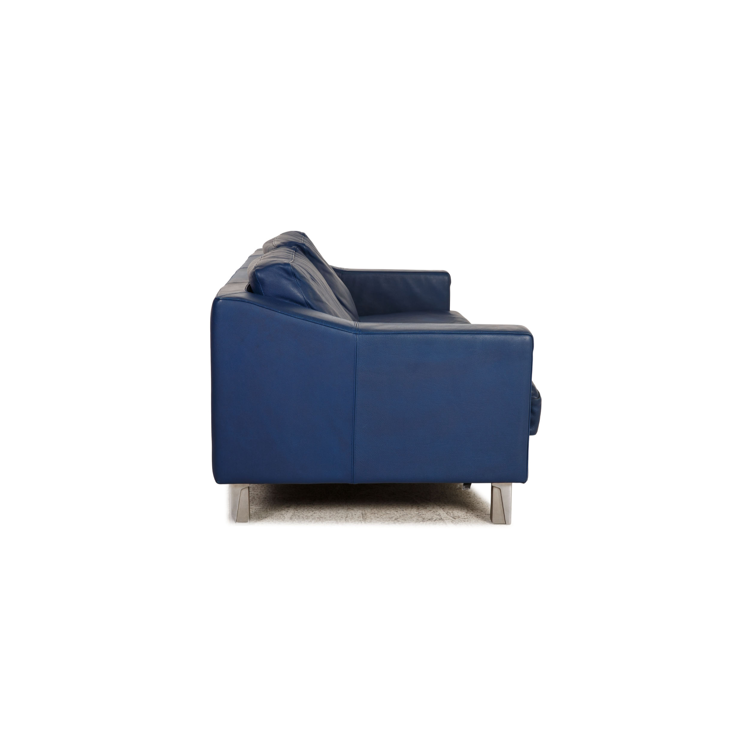 Sofa 3-Sitzer Leder Blau