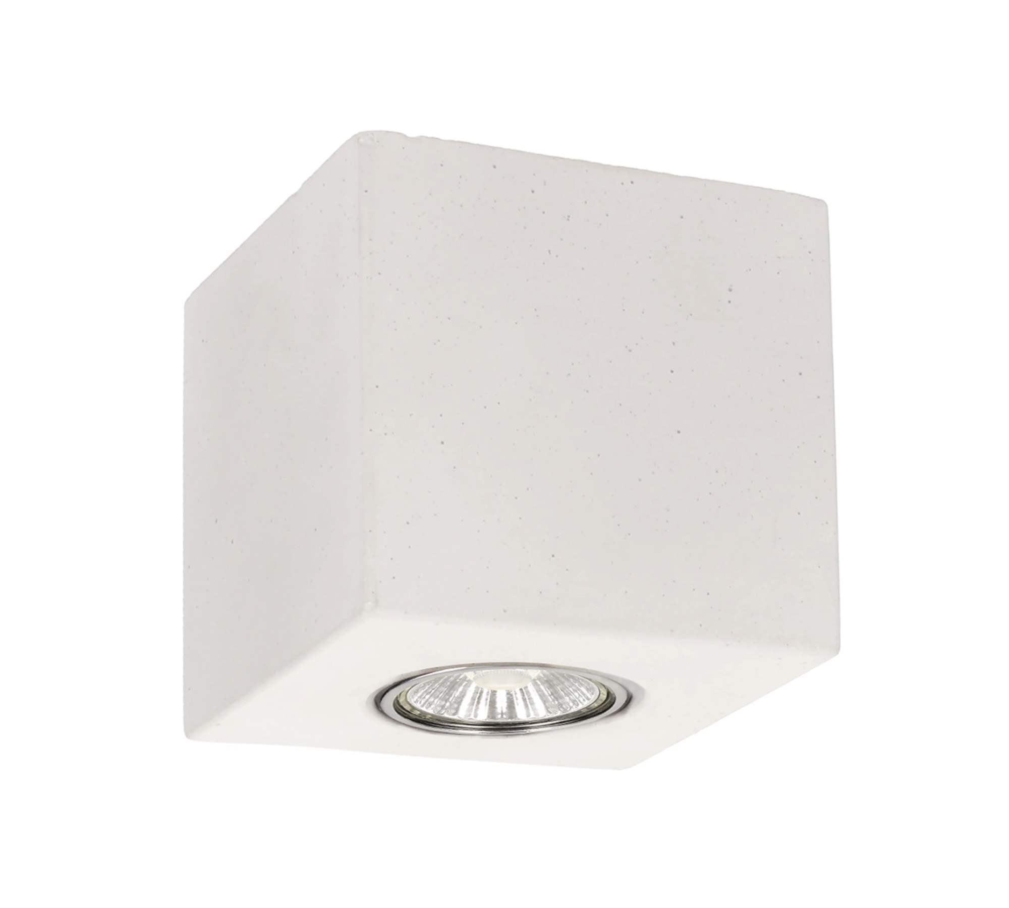 1-Flammige LED Deckenleuchte Stahl Beton Weiß