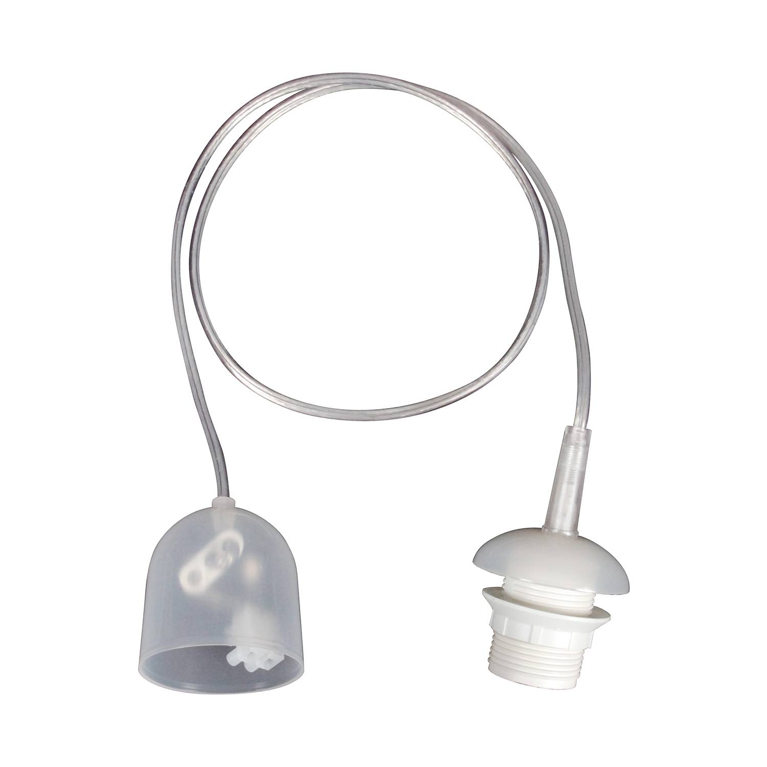 Screw-collar pendant plastic 1-light transparent