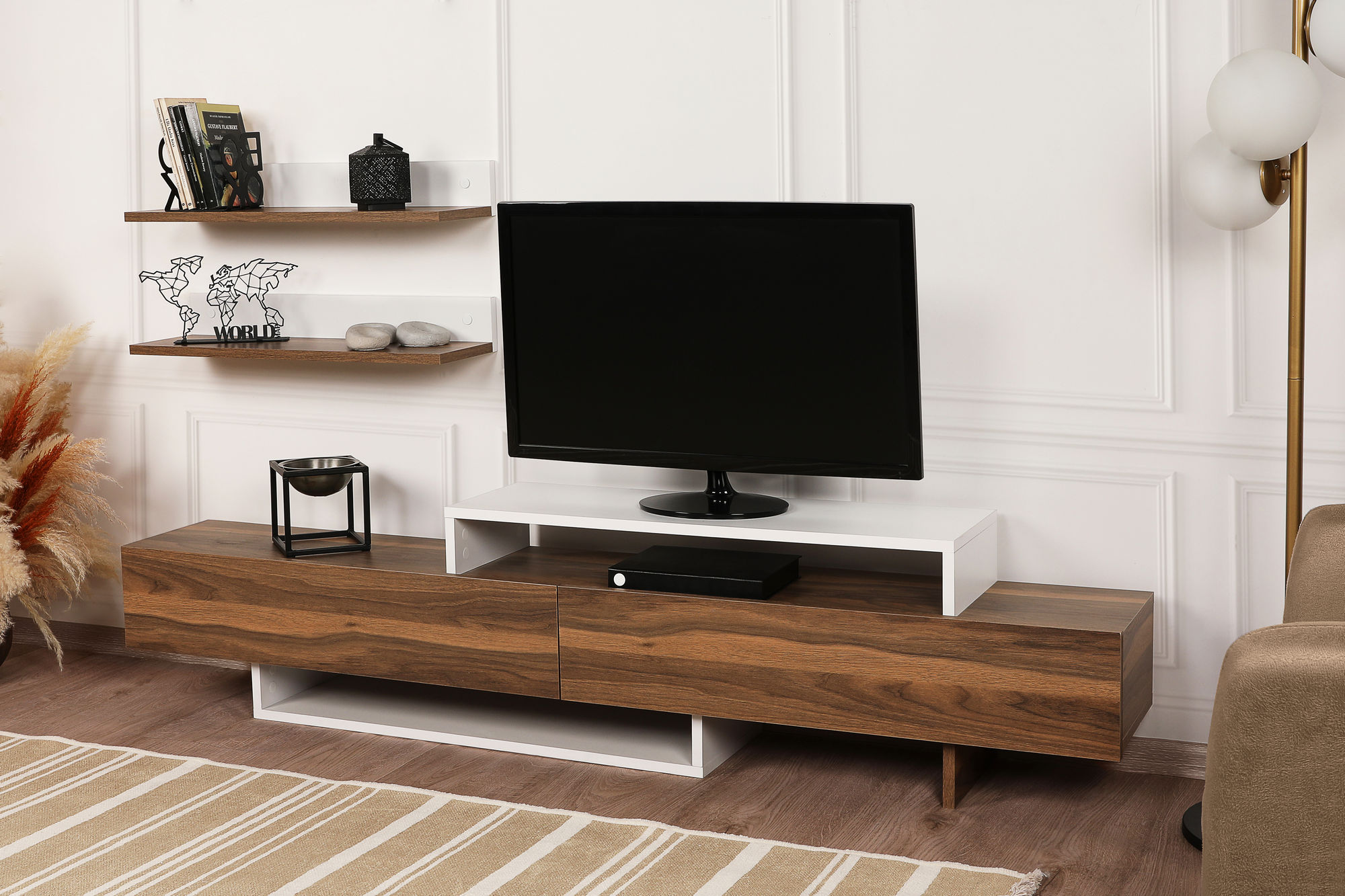 Nirvana Mobile TV Teak Bianco