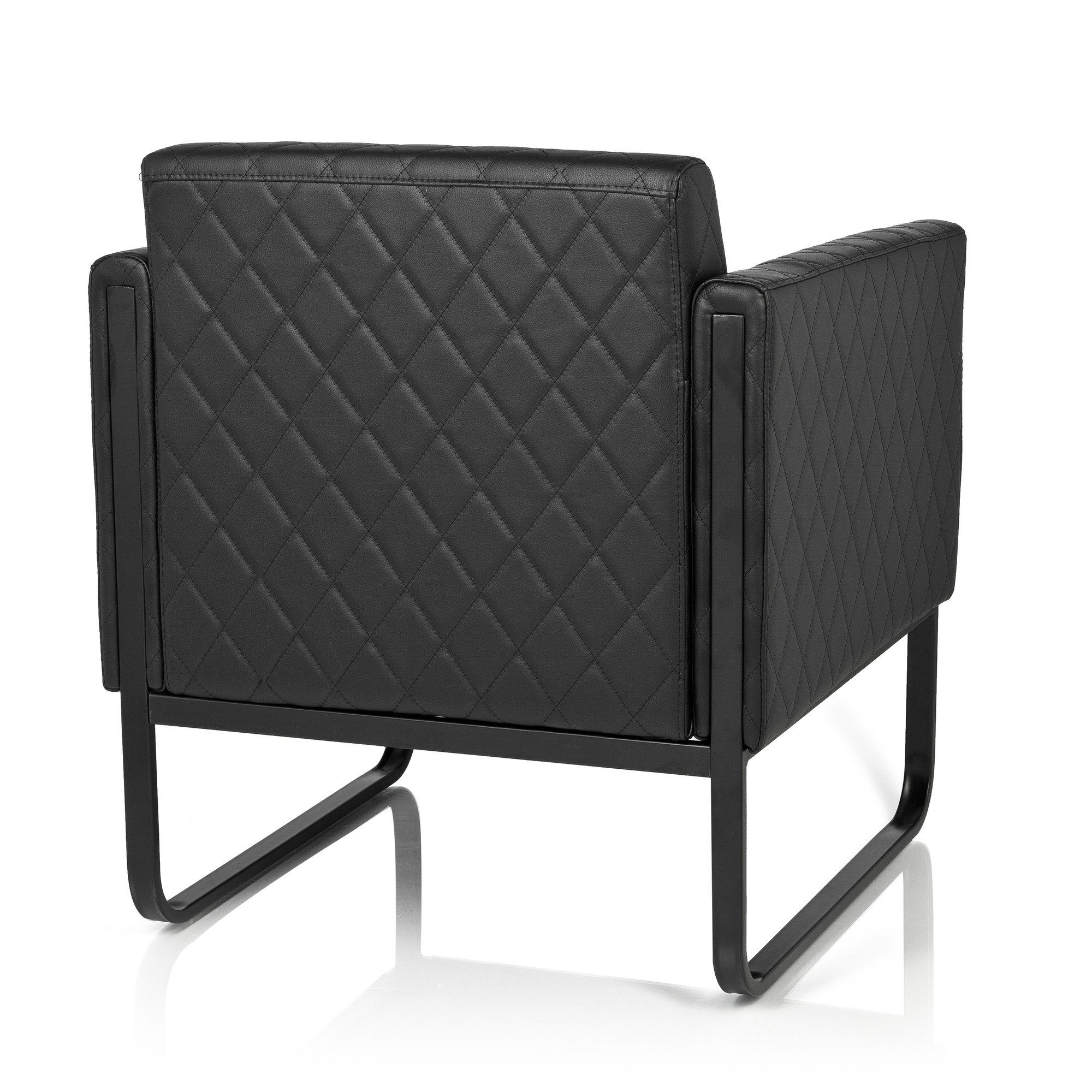 ARUBA Upholstered armchair Artificial leather Black