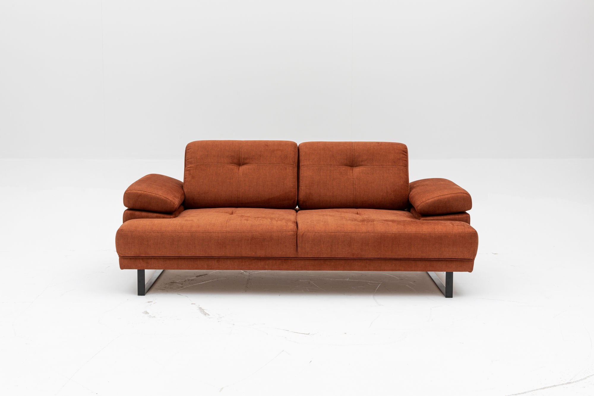 Sofa 2-Sitzer Textil Orange