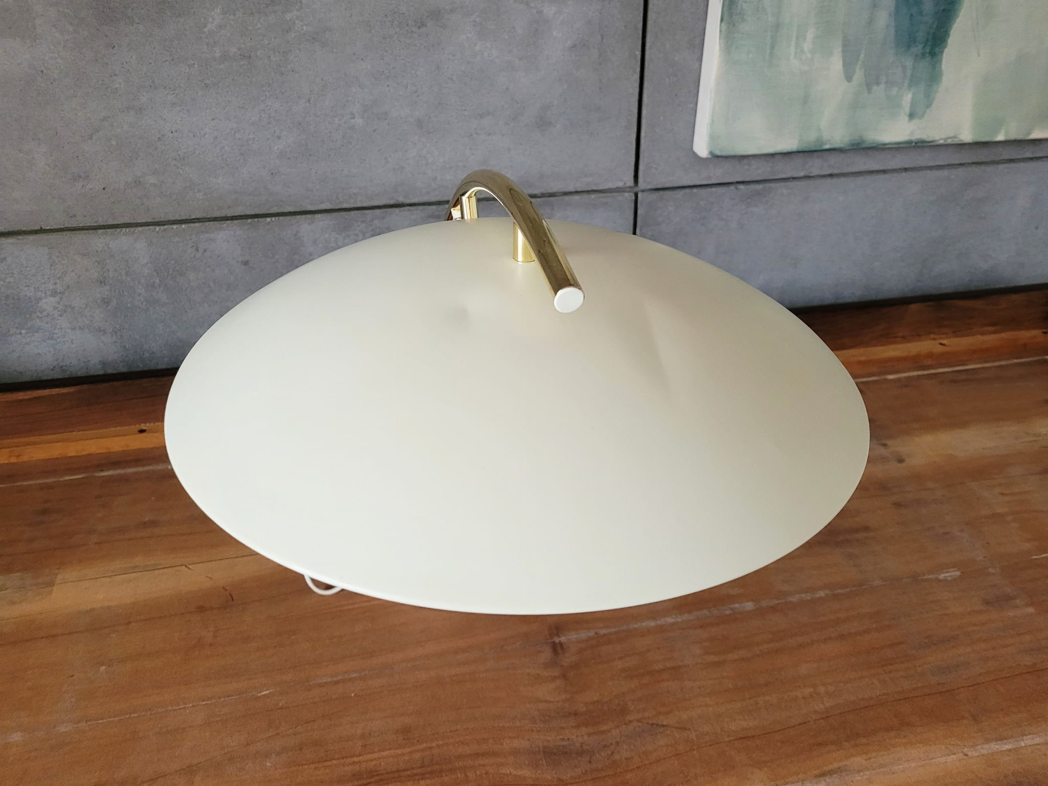 Table lamp metal white 1980s