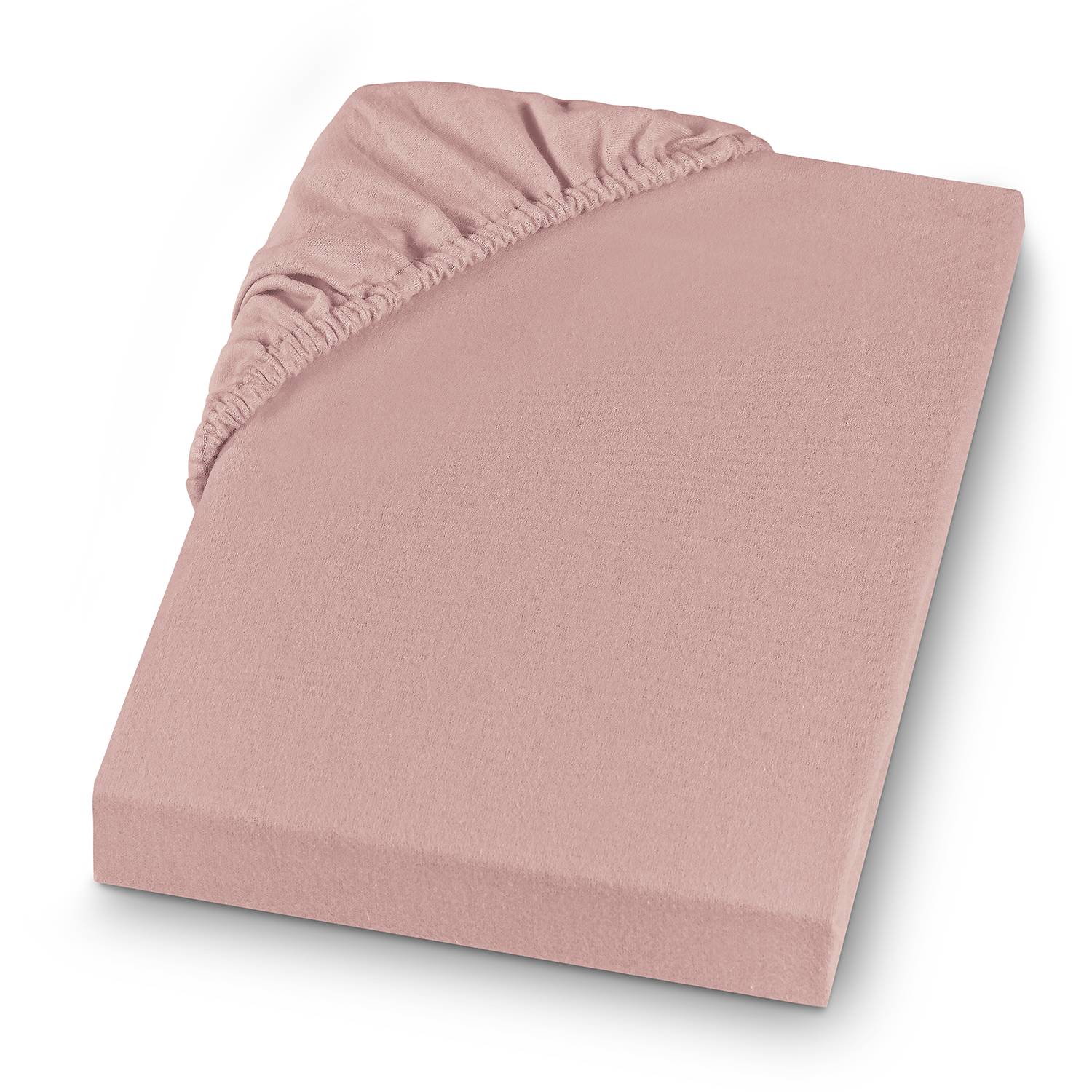 Vindum Feinbiber Spannbettlaken Baumwolle Altrosa 