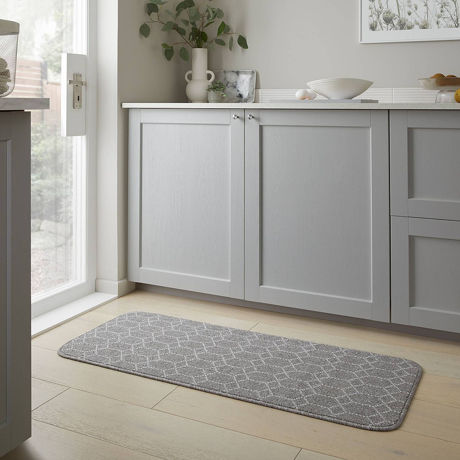 Argyll Fußmatte Grau 50 x 120 cm