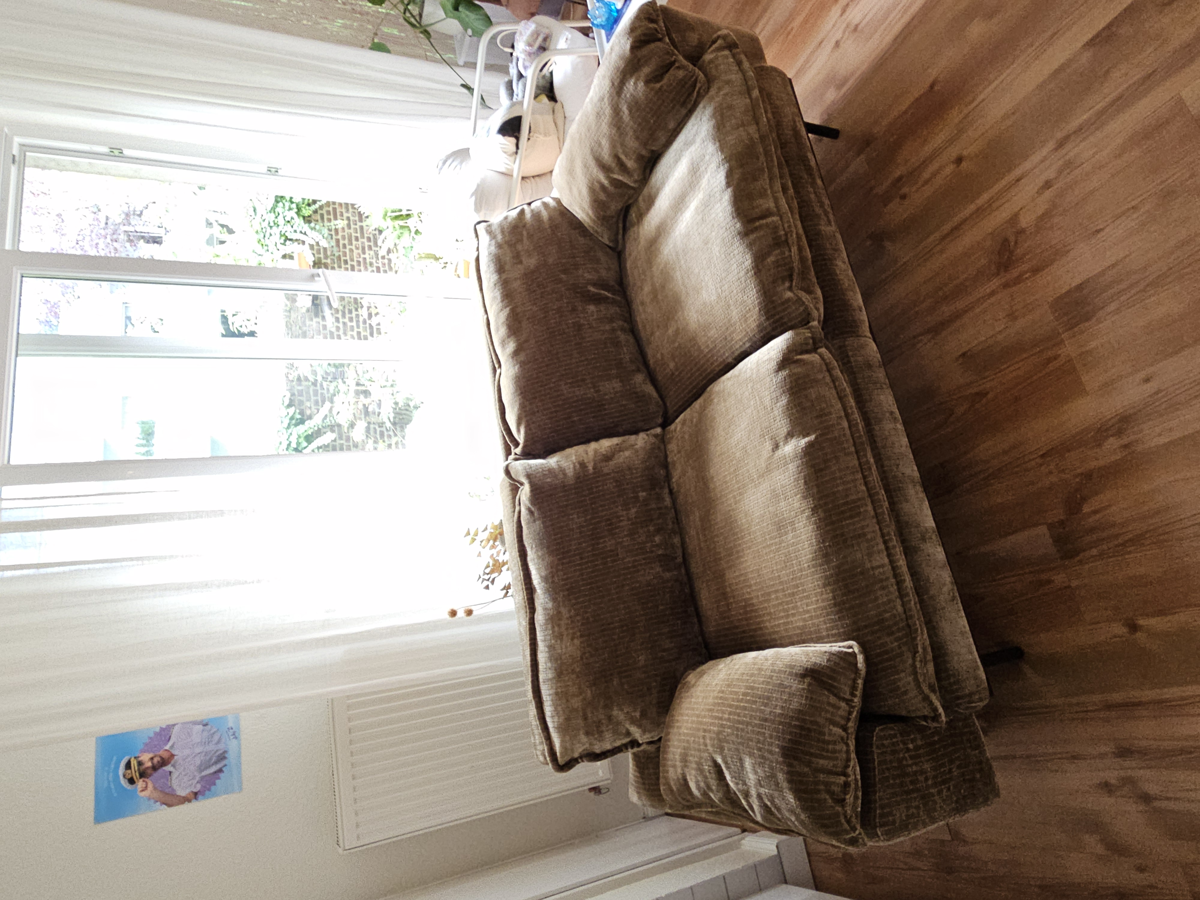 2-Sitzer Sofa Cordsamt Altgold