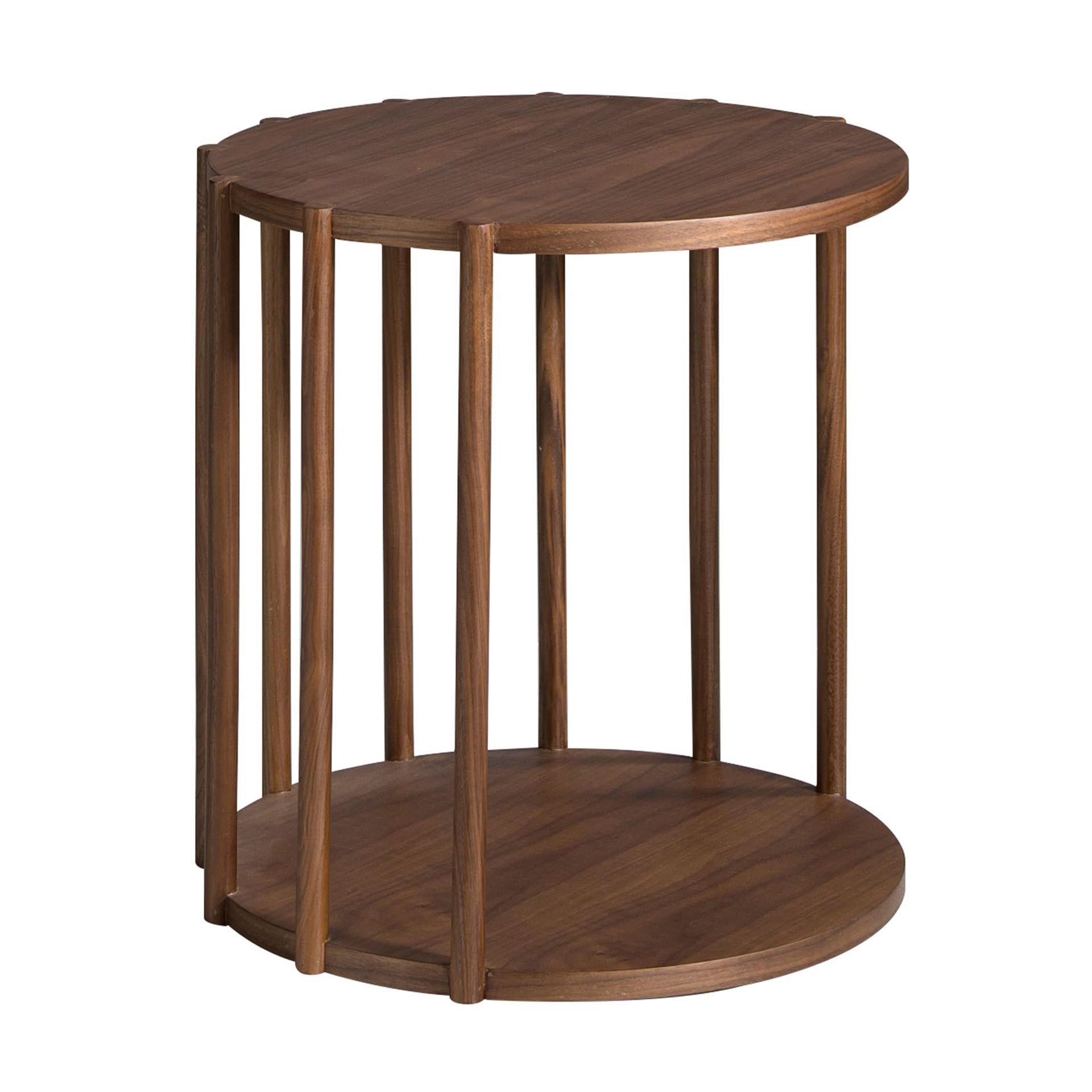 Runder Beistelltisch Holzfurnier 45cm