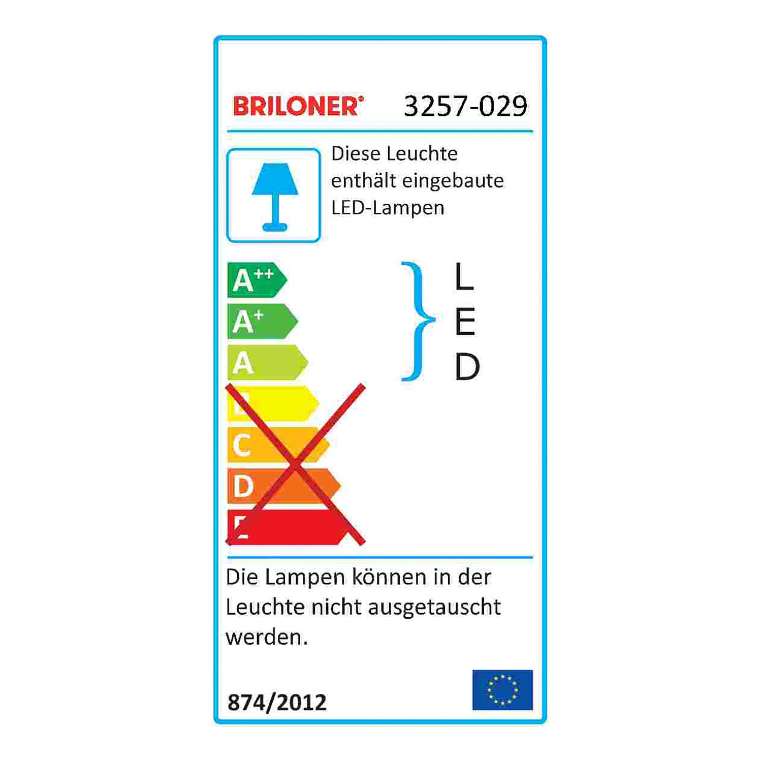 Go LED-Deckenleuchte Eisen 2-flammig