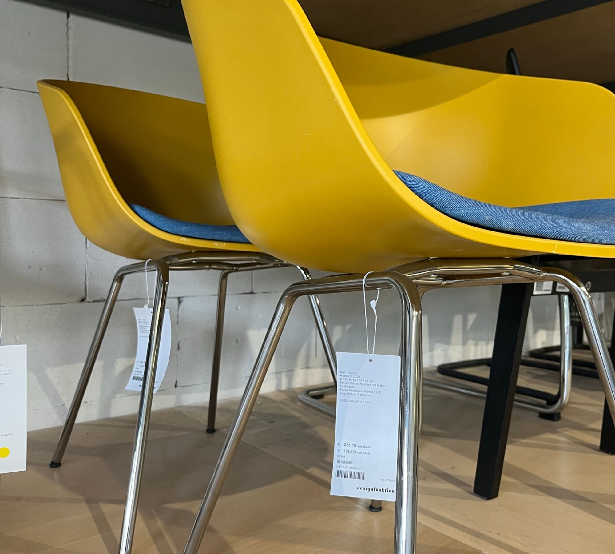 AAC26 Armchair Chrome Mustard Yellow