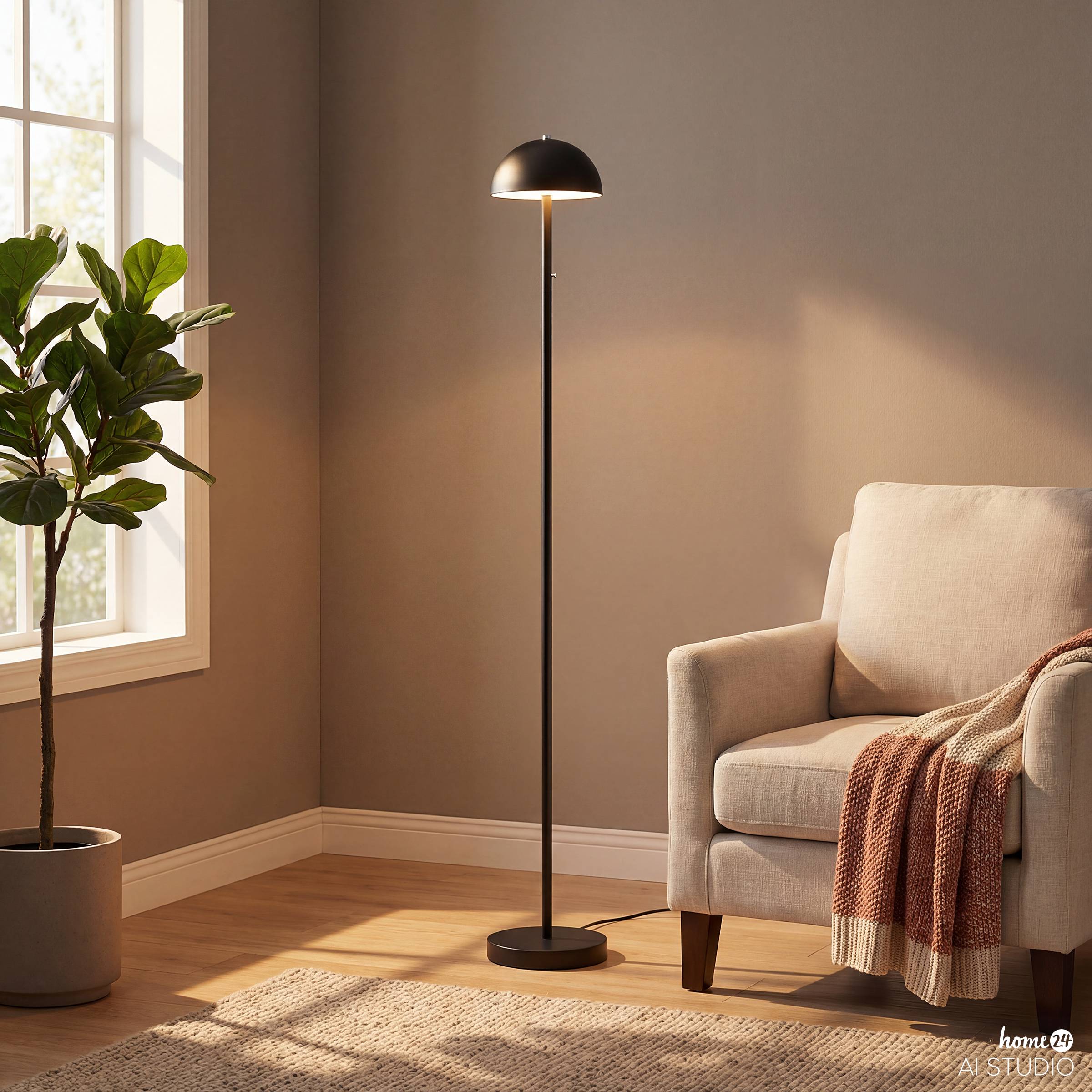 Ricano Akku-Stehleuchte Dimmbar Schwarz