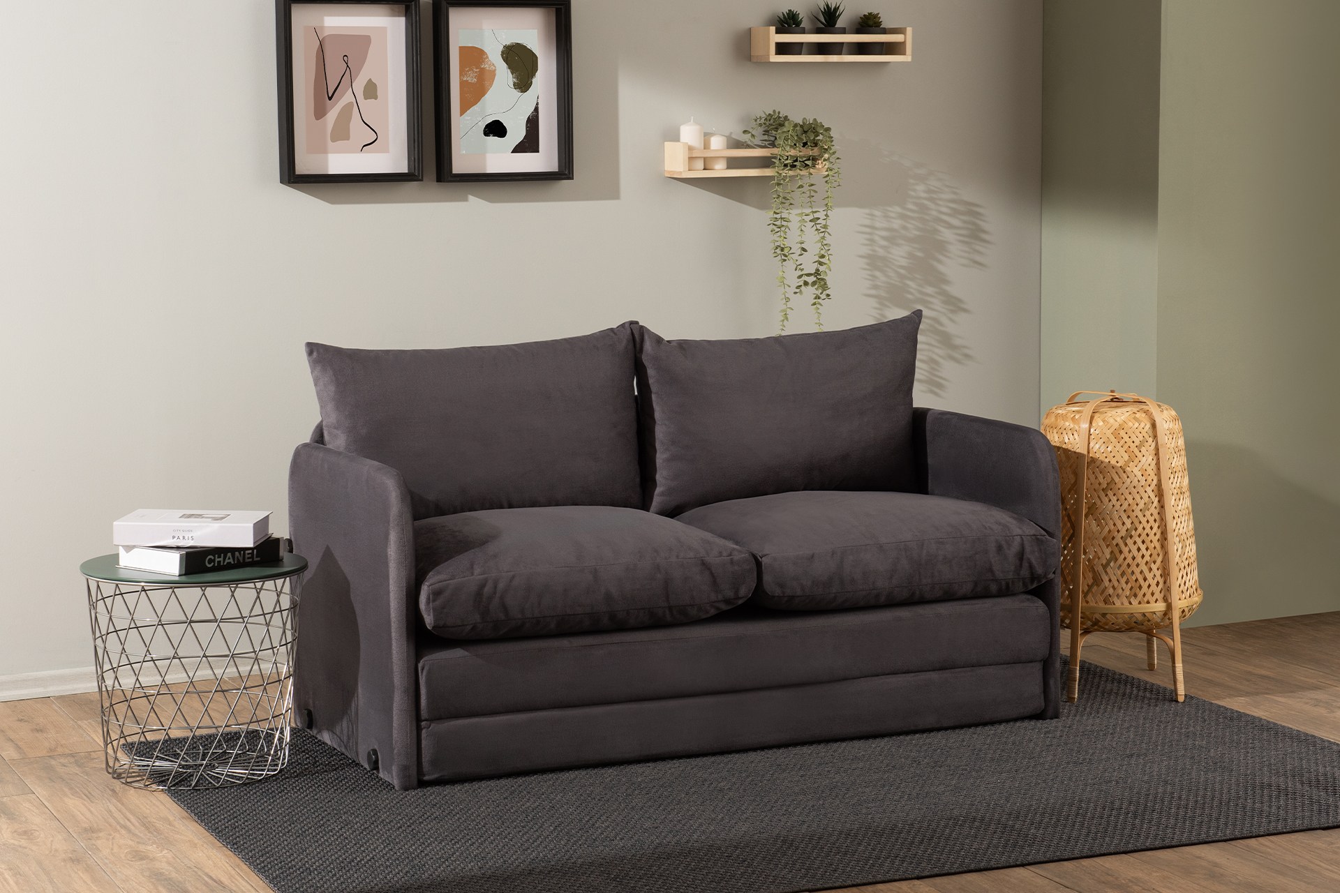 Saga Xl Schlafsofa 2-Sitzer Grau