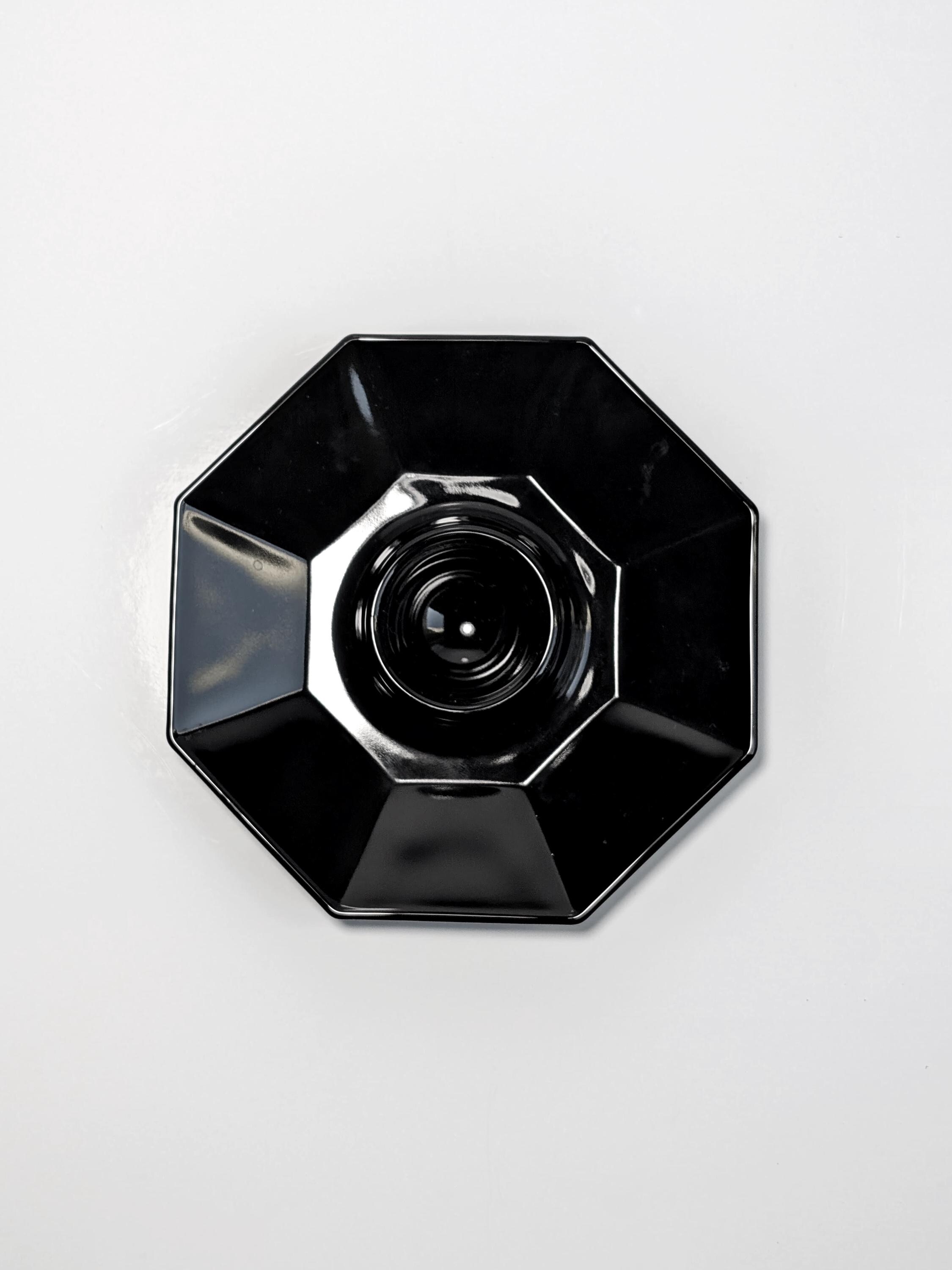 5x Octime Egg Cups Black Glass 1980s