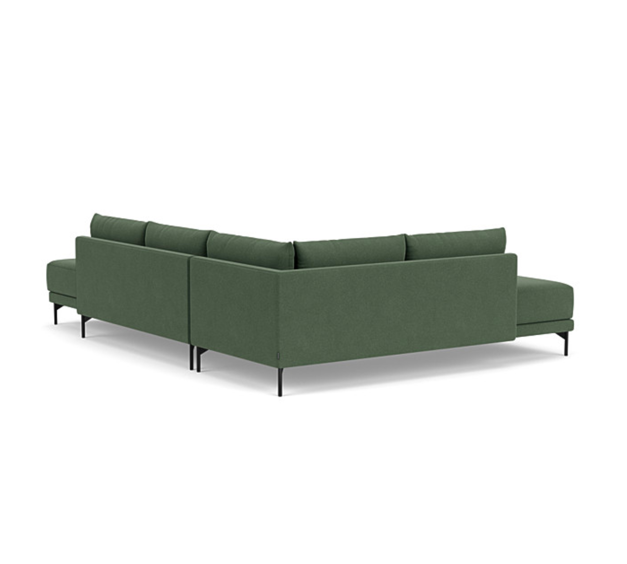 Vivica Schlafsofa Récamiere Links Cura Dark Green