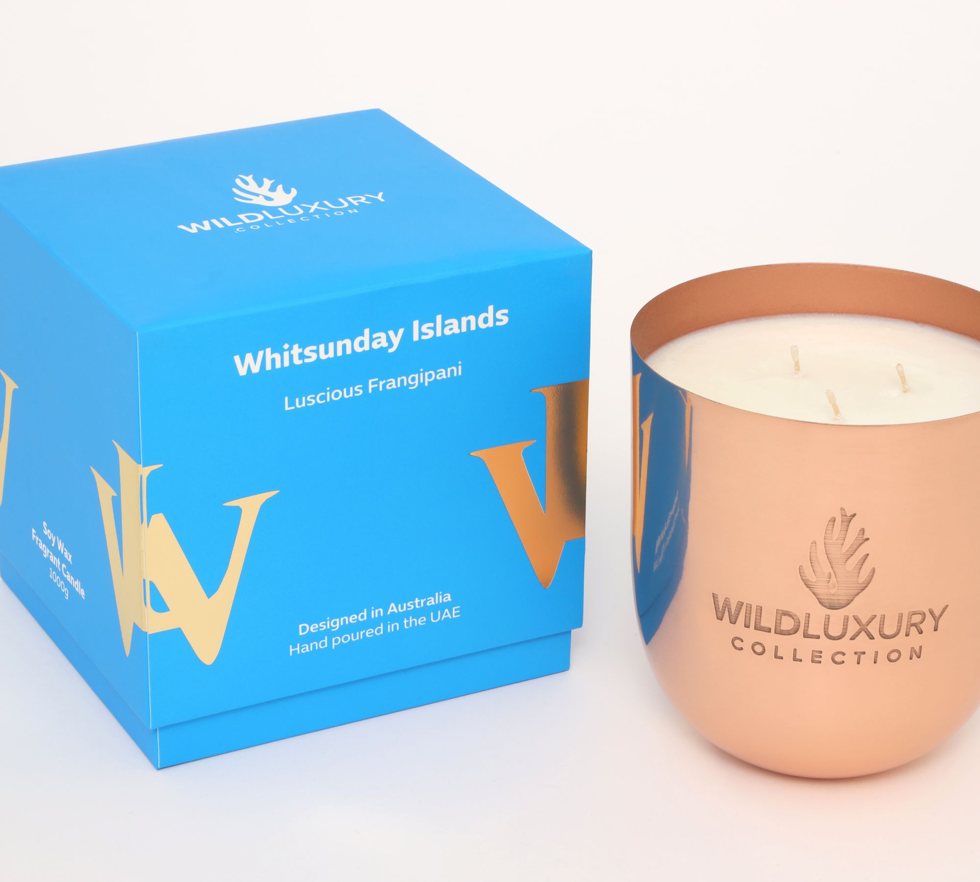 Handgegossene Sojawachs Duftkerze Whitsunday Islands 1000g