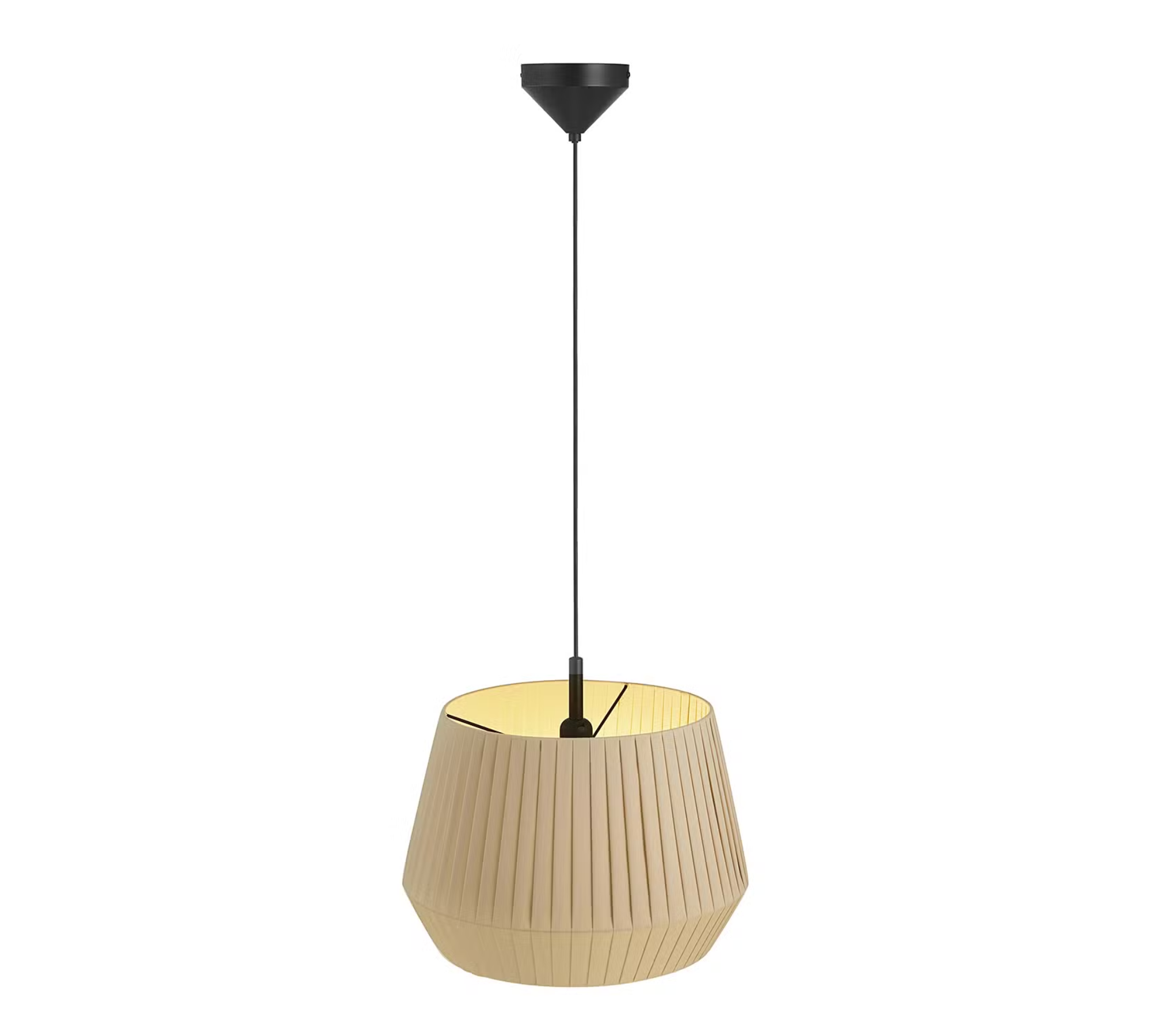 Pendelleuchte Baumwolle Stahl Beige