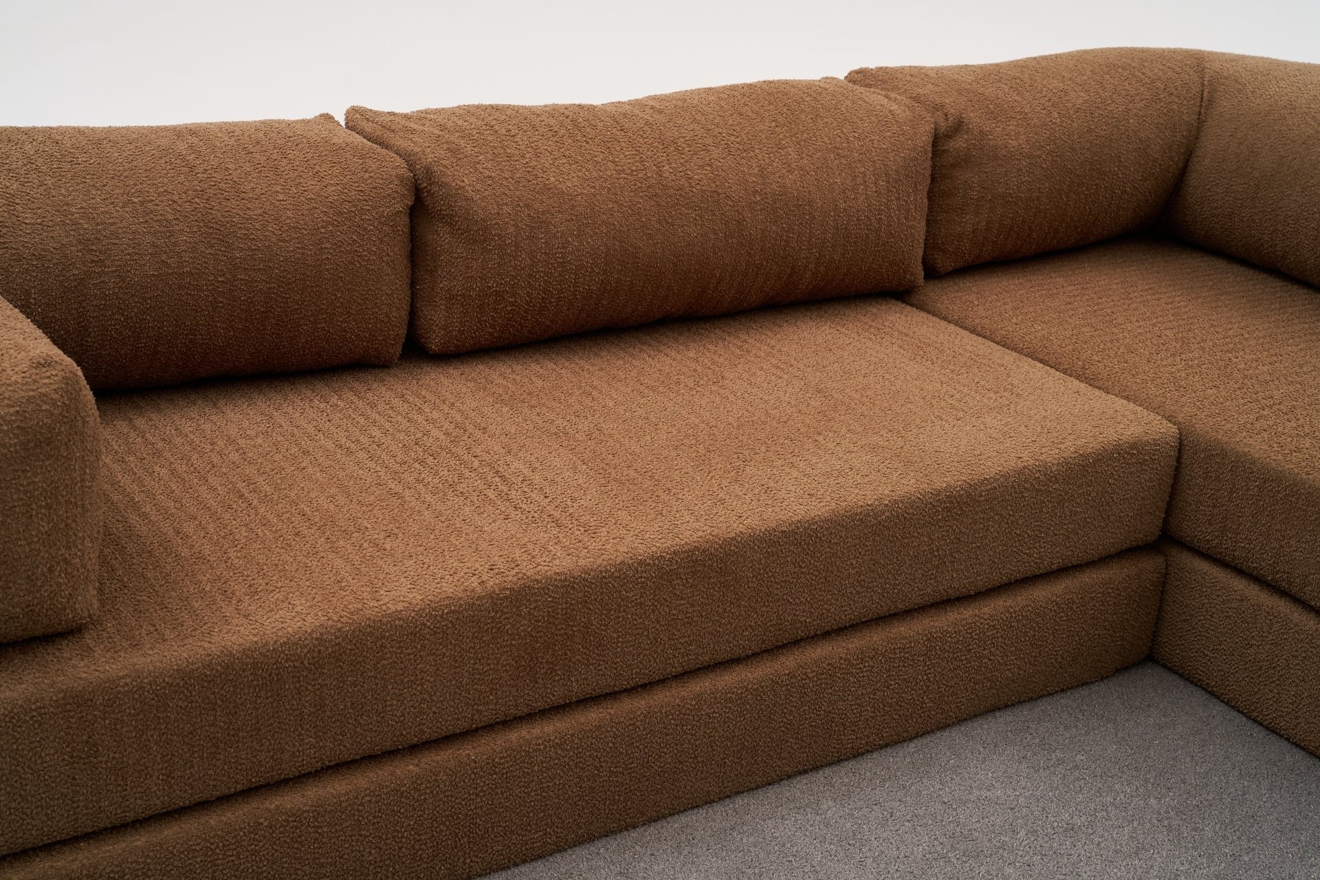 Comfort Schlafsofa Récamiere Rechts Braun