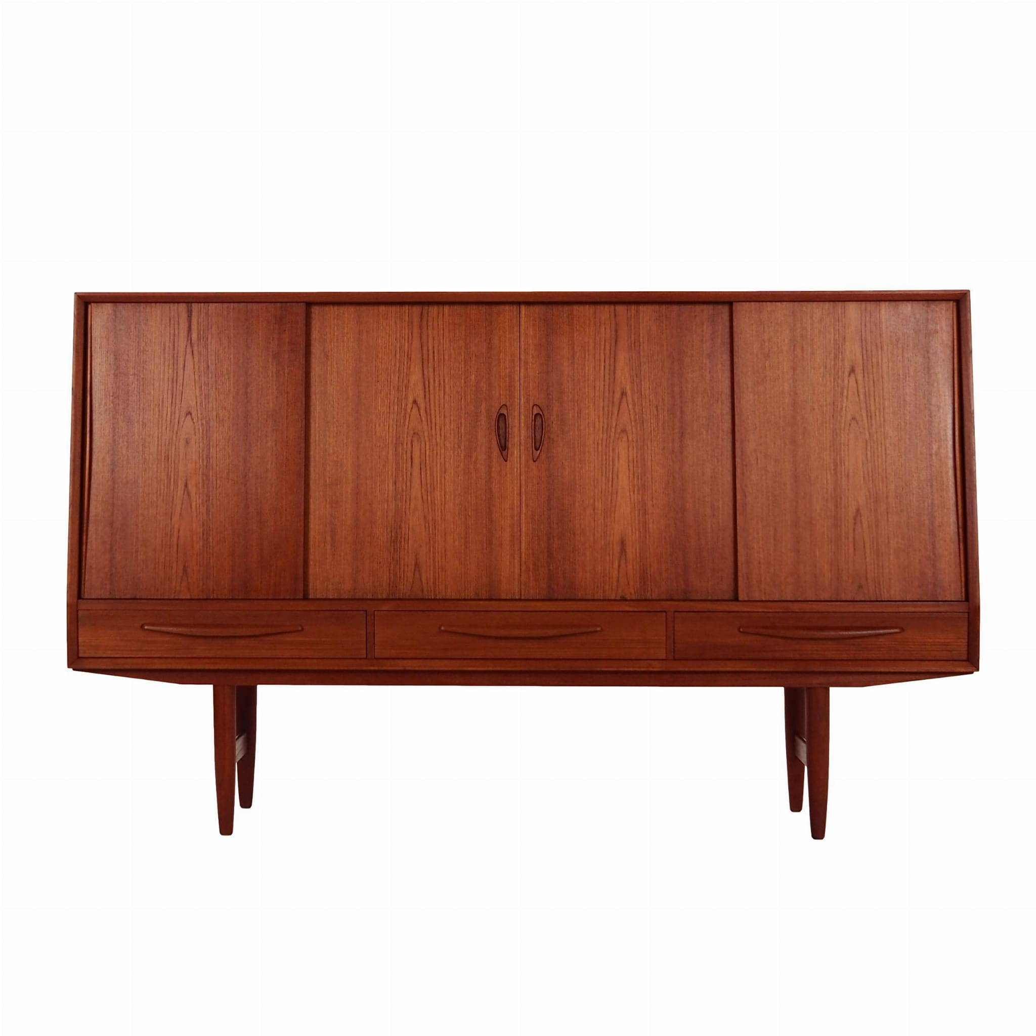 Highboard Teakholz Braun 1970er Jahre