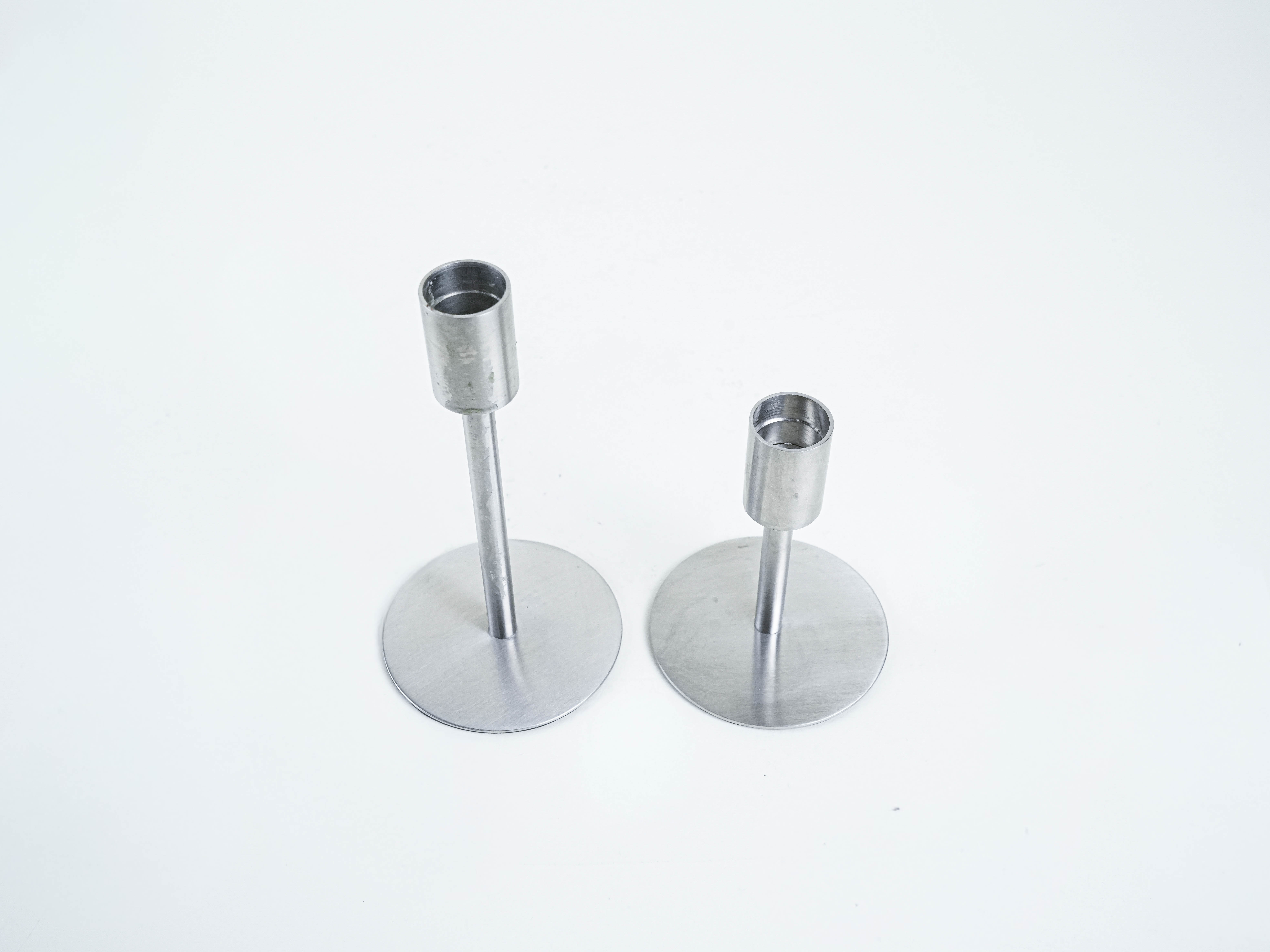 Set aus Metallkerzenständern 1970er Jahre