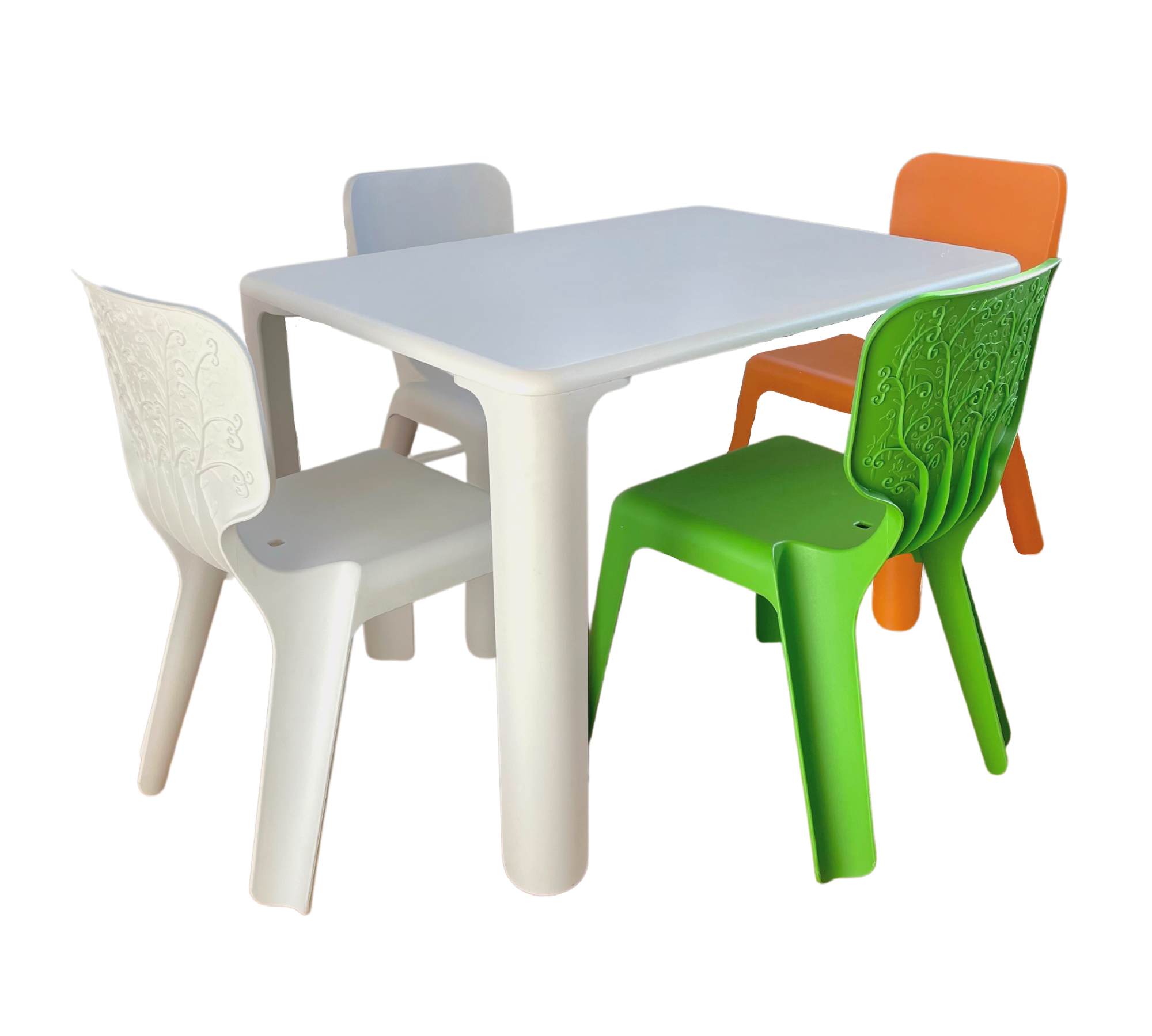 Sitzgarnitur für Kinder Tisch Linus & 4 Stühle Alma
