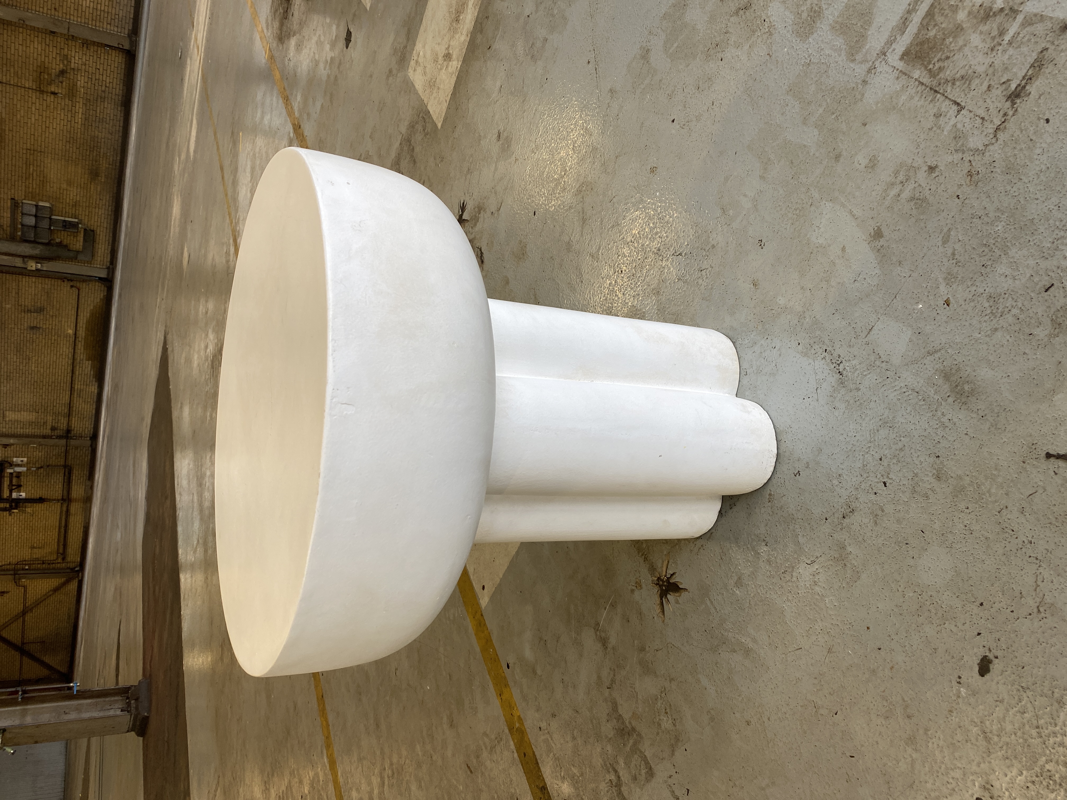 Crown-Table Fiber-Concrete Bone White