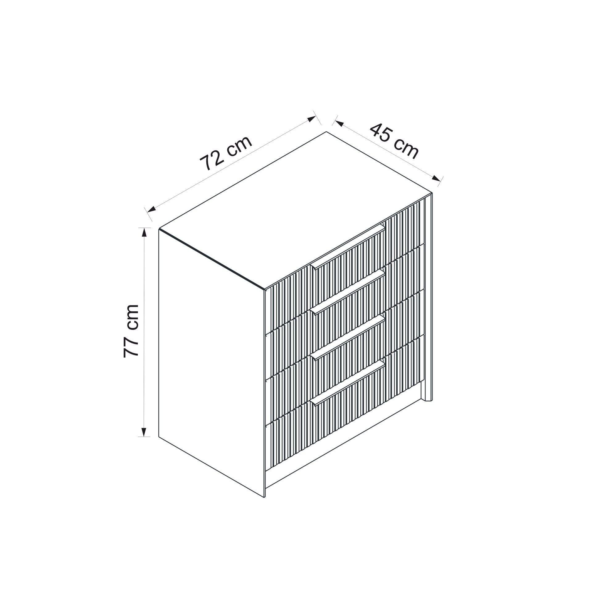 Kale Luxe 7939 chest of drawers Grey