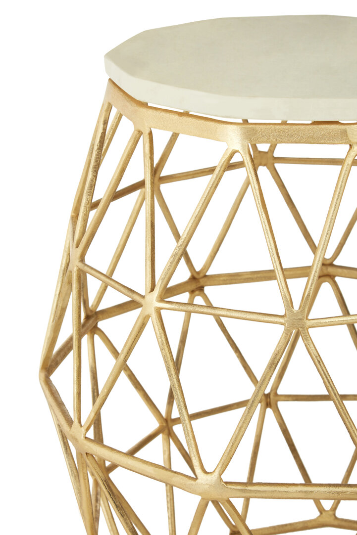 Templar Side Table Aluminum Stone Gold