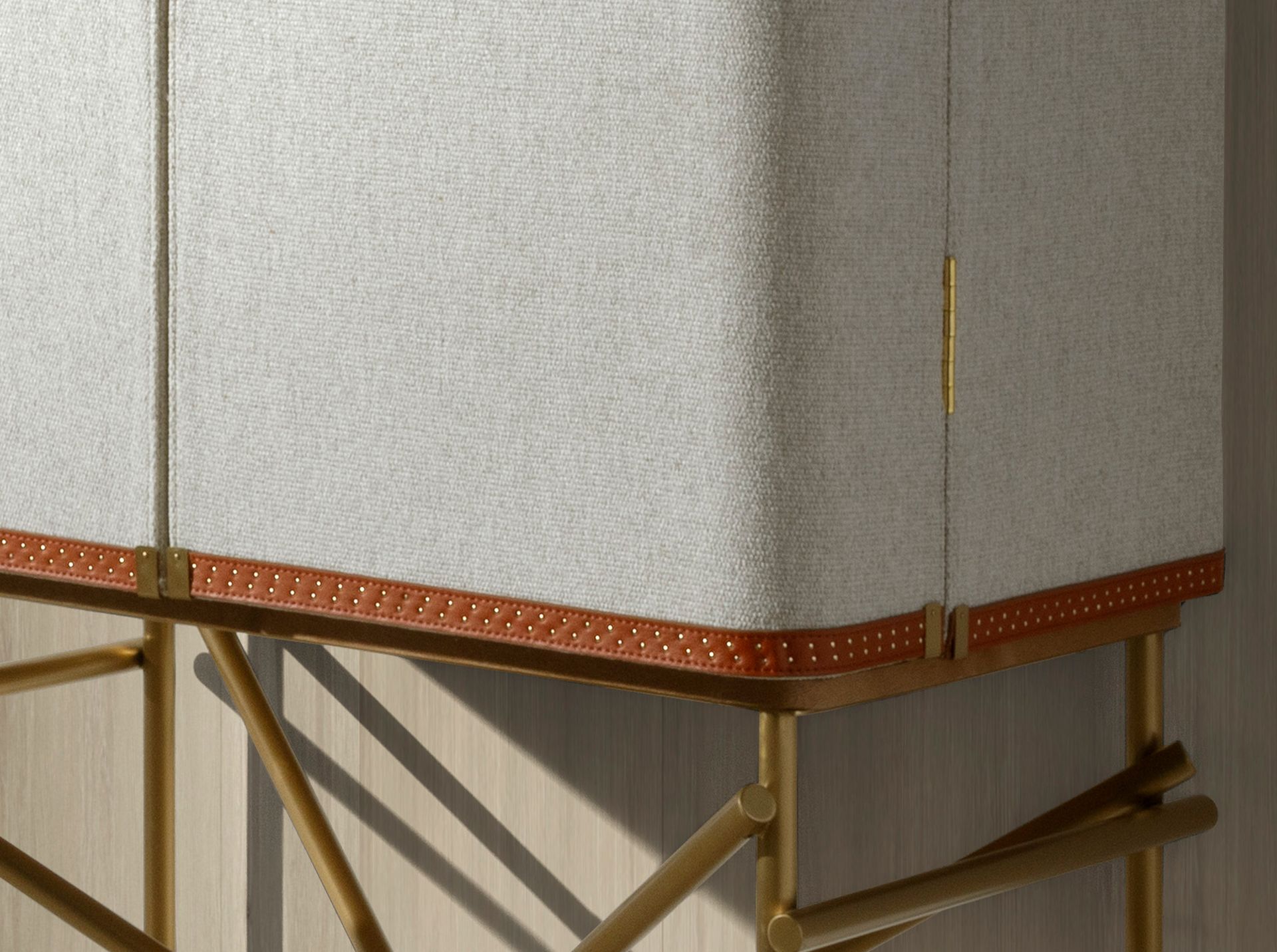 Sideboard aus Stoff und Walnussholz 3272