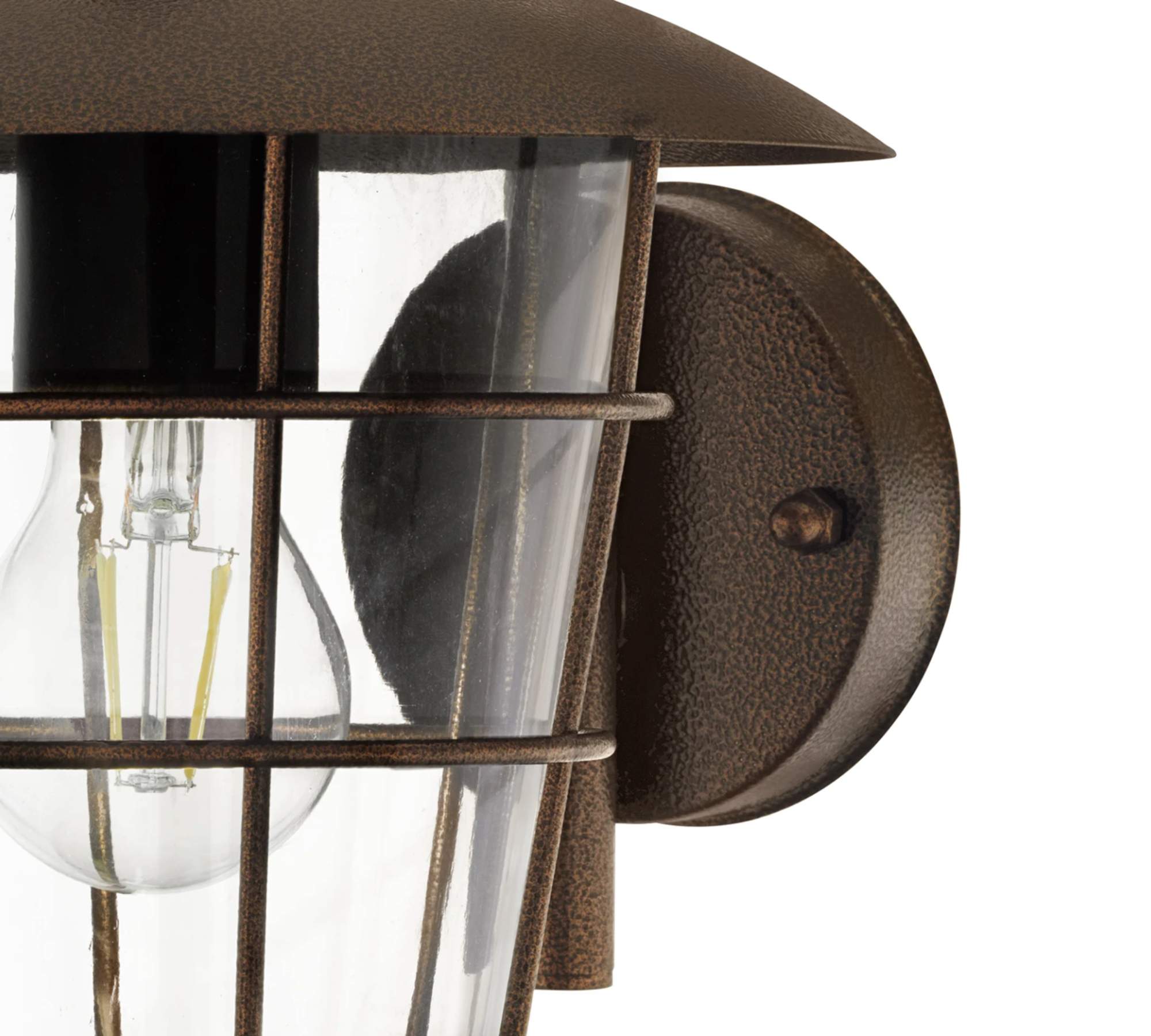 Outdoor wall light steel brown
