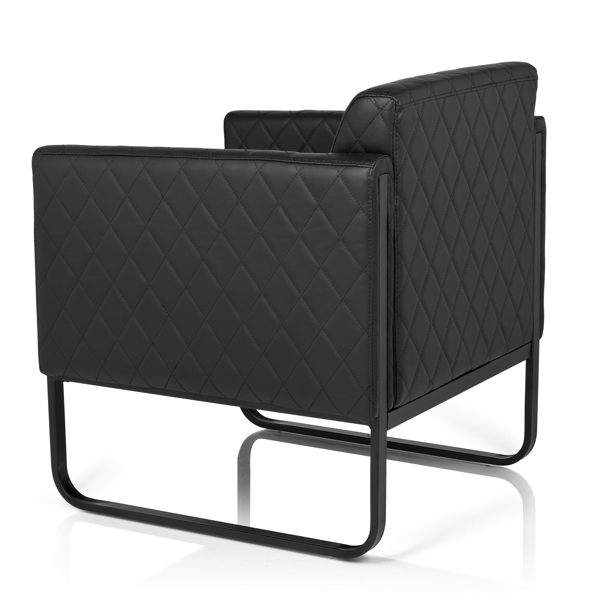 ARUBA Upholstered armchair Artificial leather Black